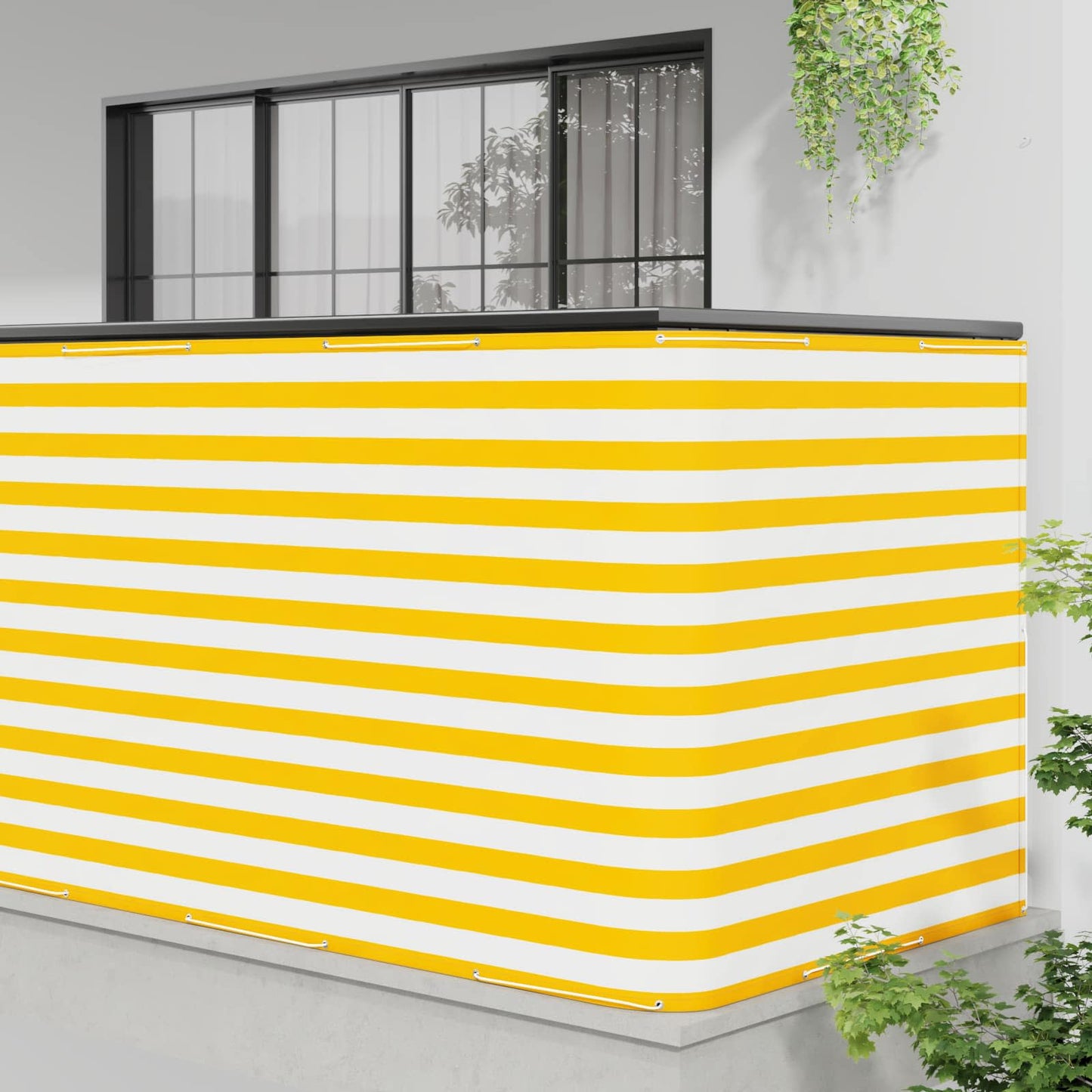 Balkon Afskærmning 150 x 200 cm Stof med PU-belægning