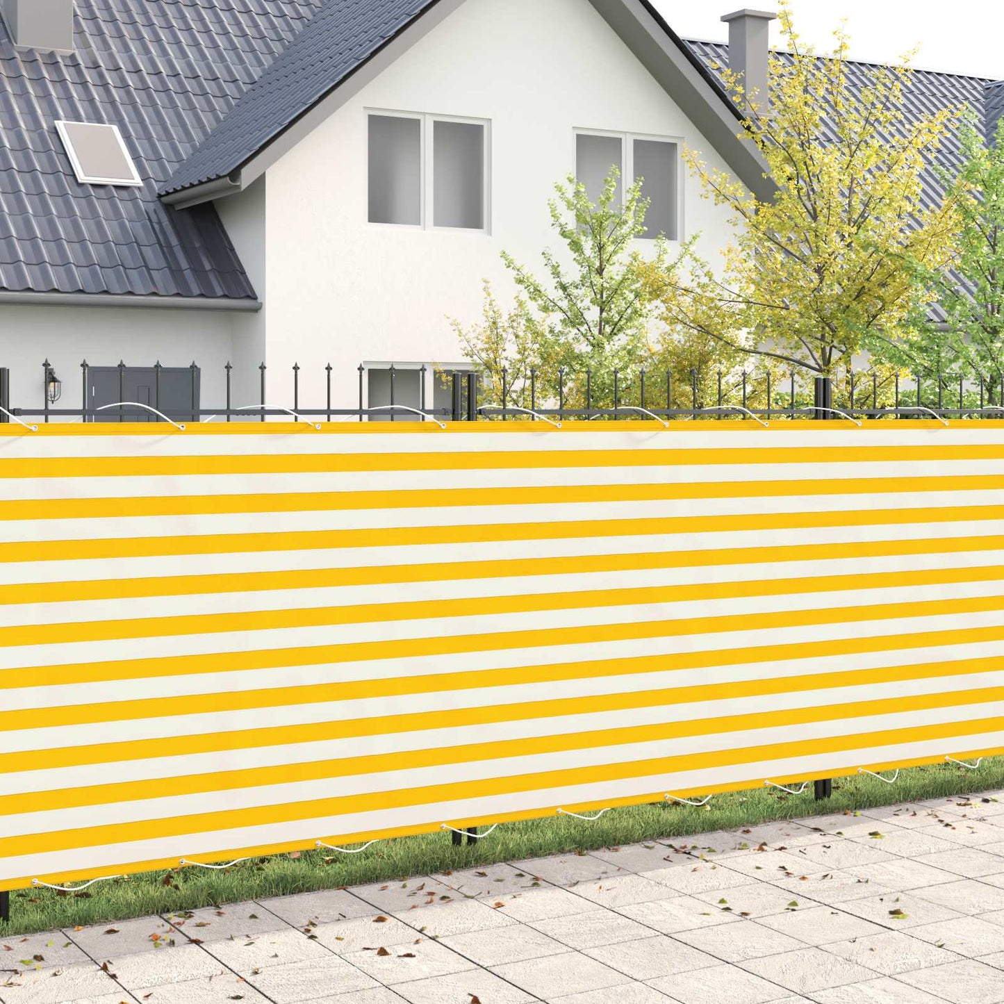 Balkon Afskærmning 180 x 400 cm Stof med PU-belægning