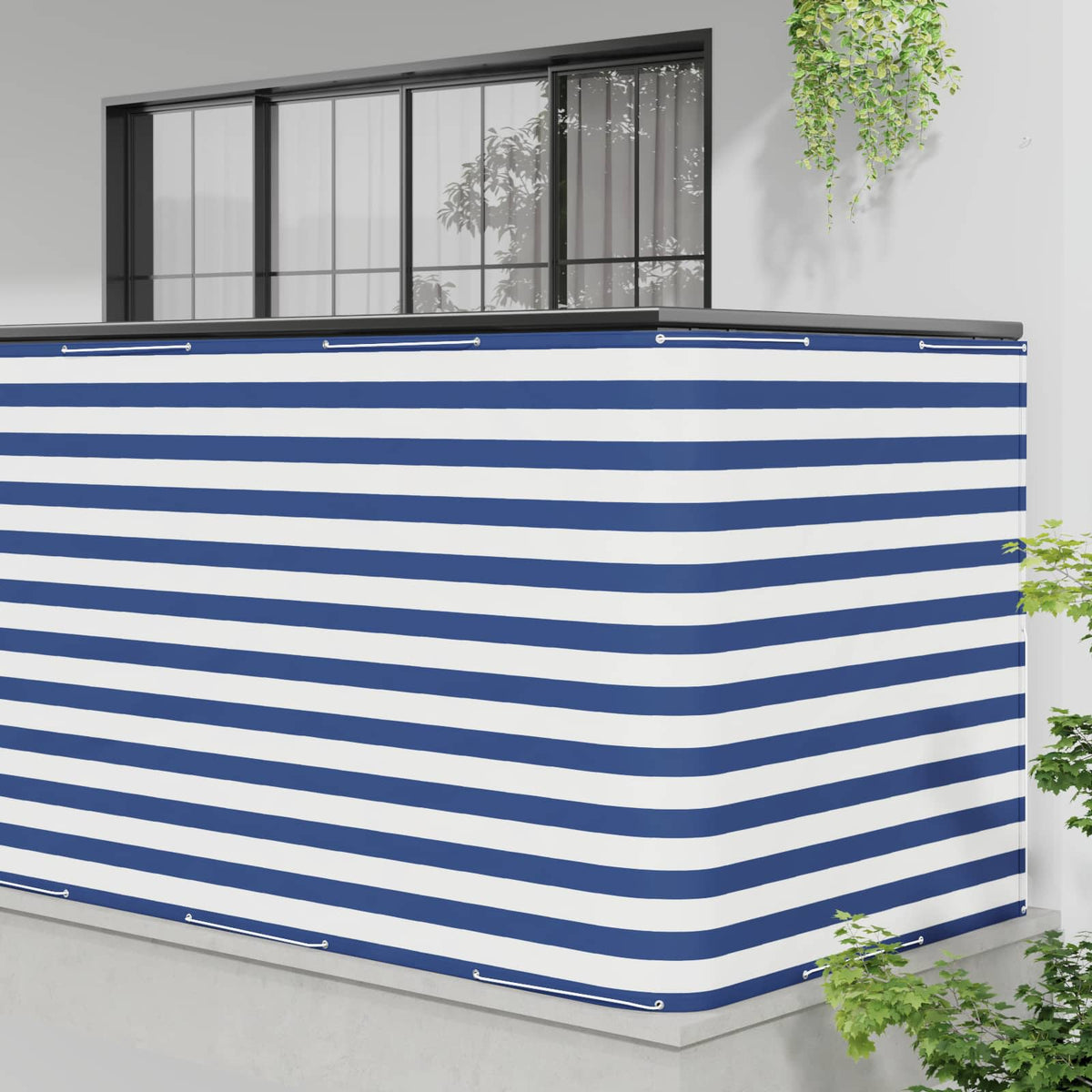 Balkon Afskærmning 150 x 800 cm Stof med PU-belægning