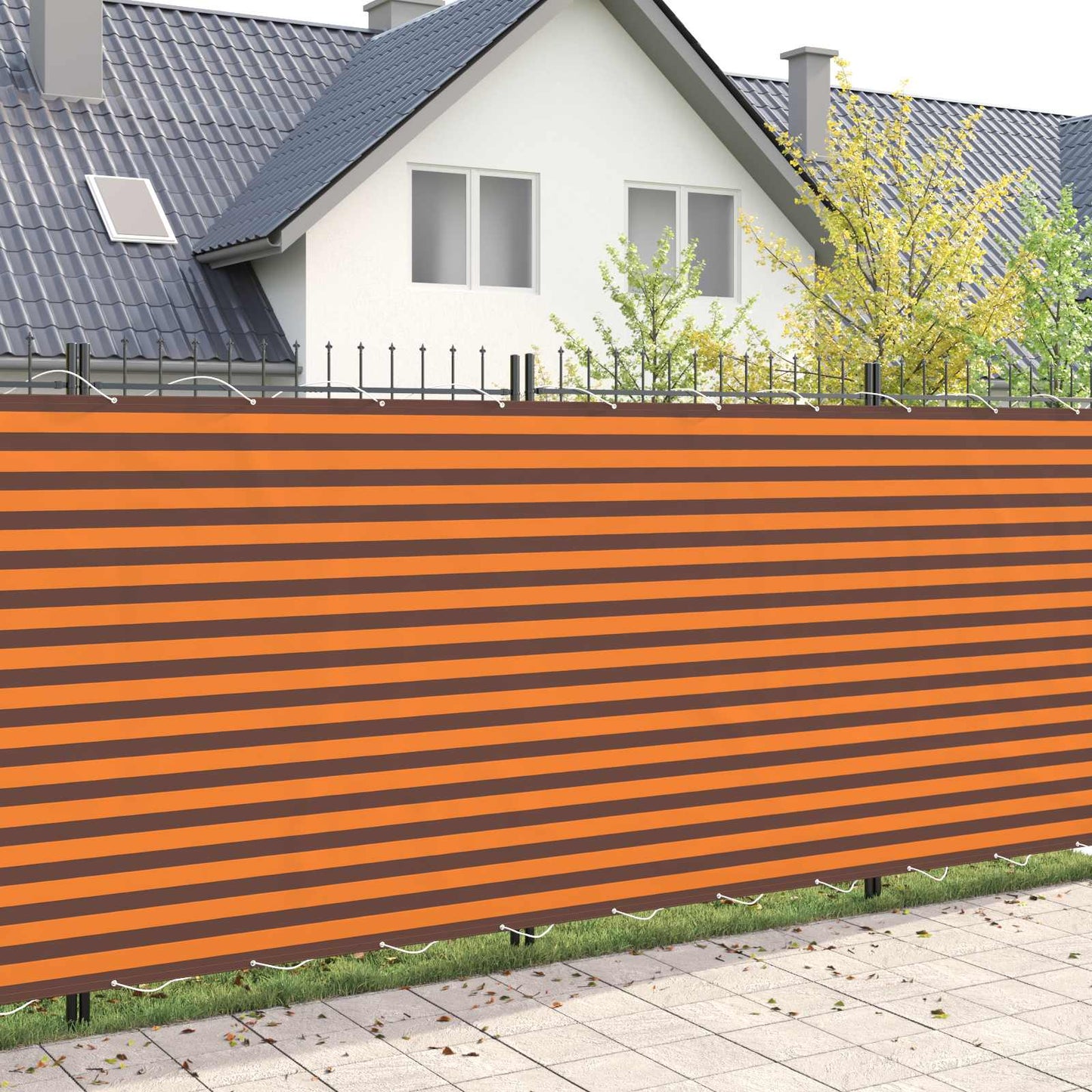 Balkon Afskærmning 200 x 200 cm Stof med PU-belægning