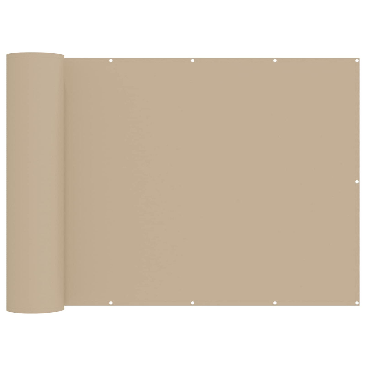 Balkon Afskærmning 150 x 200 cm Stof med PU-belægning Beige