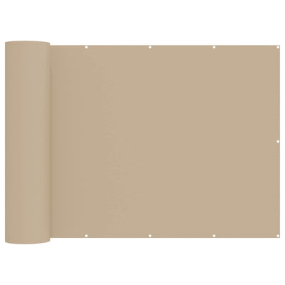 Balkon Afskærmning 150 x 200 cm Stof med PU-belægning Beige
