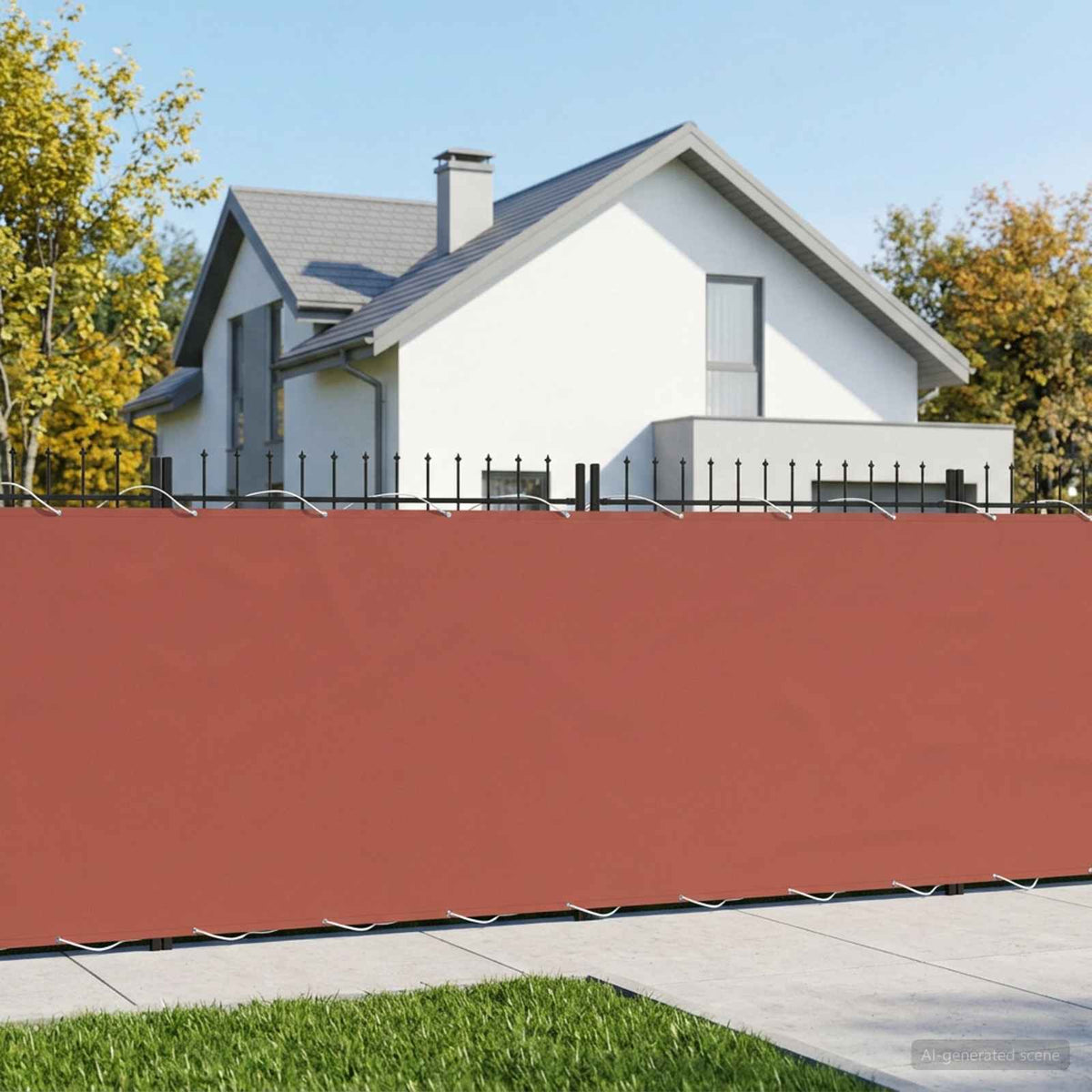 Balkon Afskærmning 150 x 400 cm Stof med PU-belægning