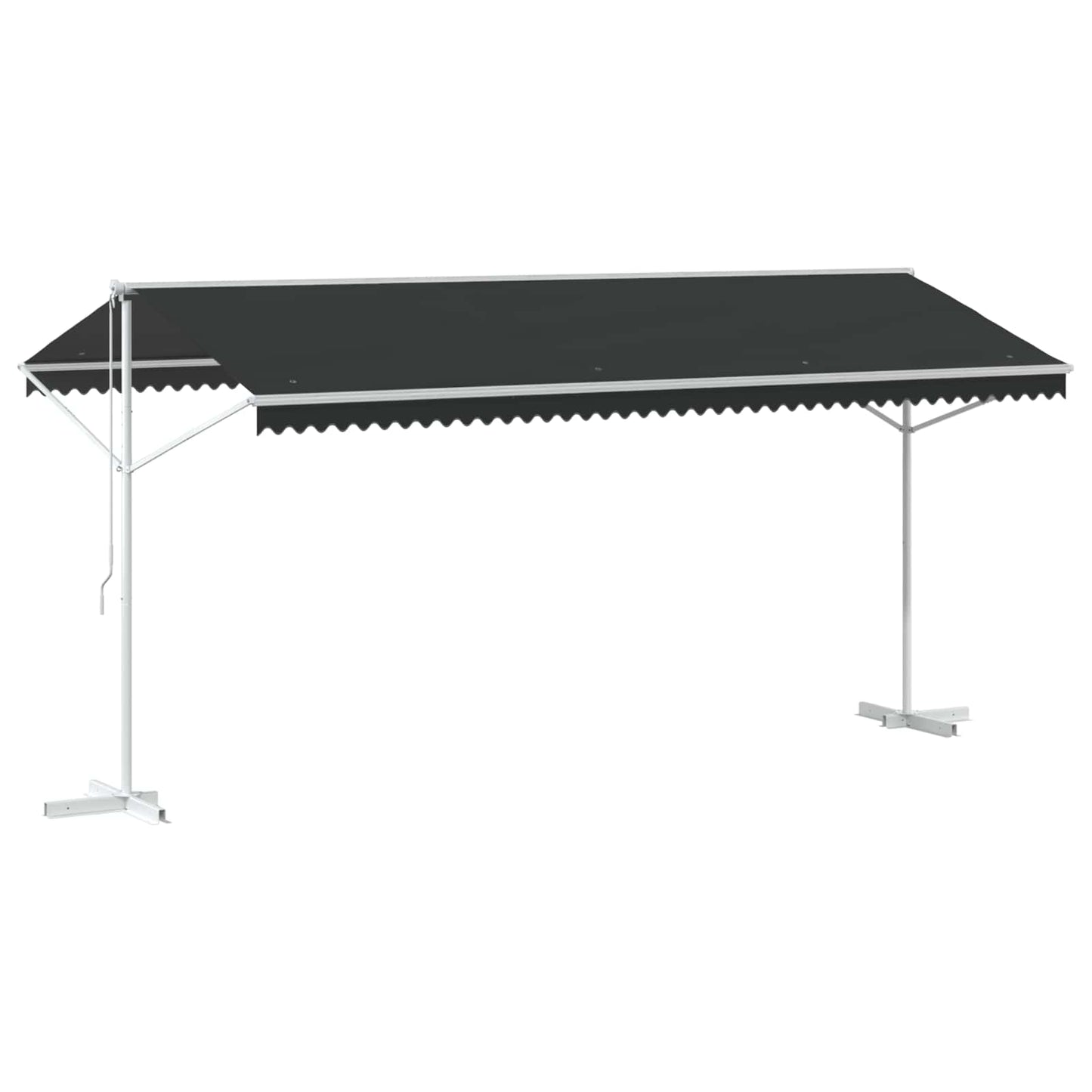 Fritstående markise 5 x 3 m Polyester Antracit
