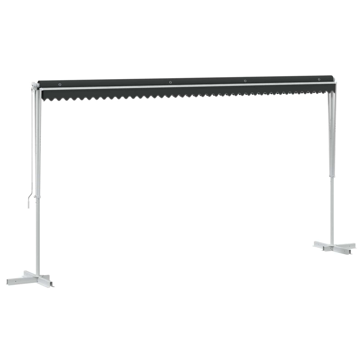 Fritstående markise 5 x 3 m Polyester Antracit