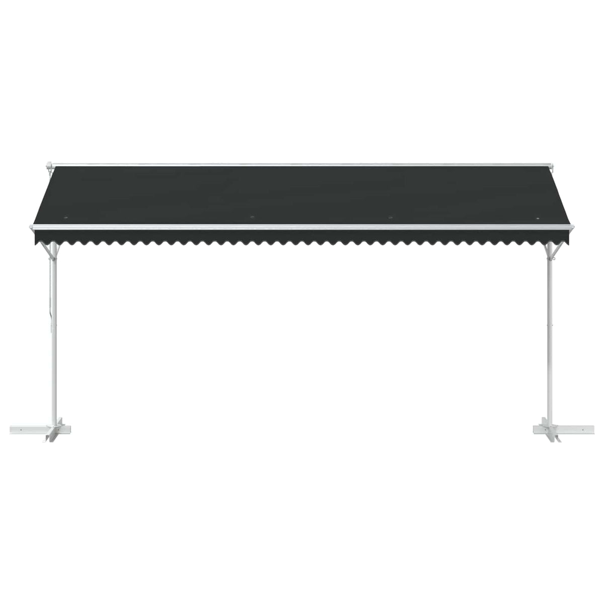 Fritstående markise 5 x 3 m Polyester Antracit