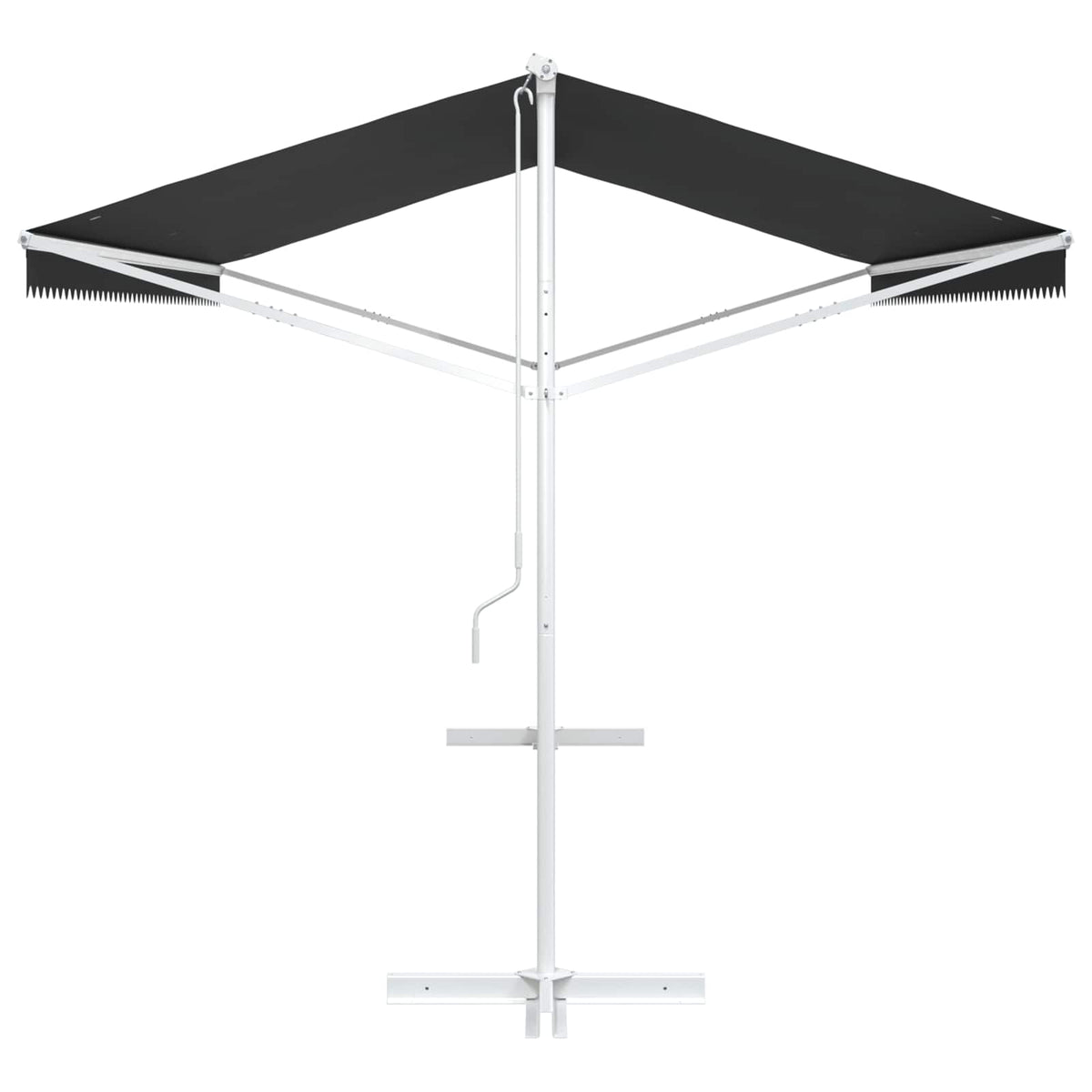Fritstående markise 5 x 3 m Polyester Antracit
