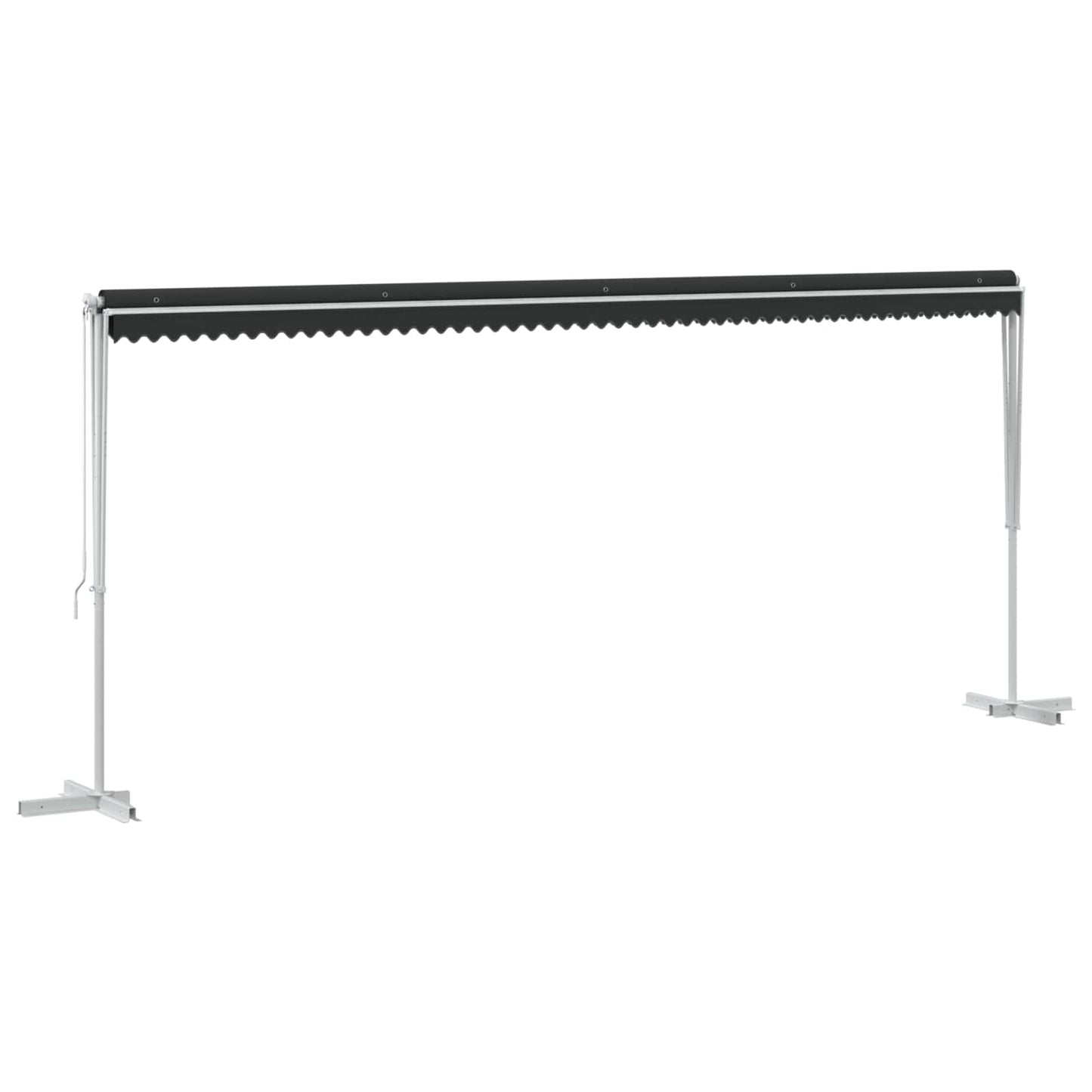 Fritstående markise 6 x 3 m Polyester Antracit