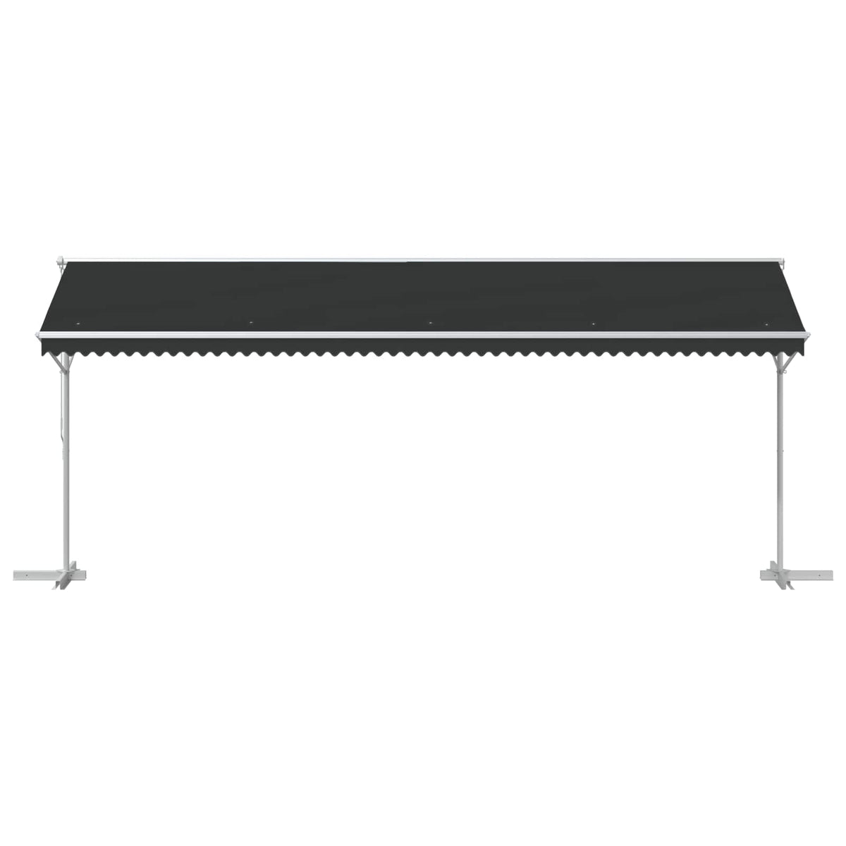 Fritstående markise 6 x 3 m Polyester Antracit
