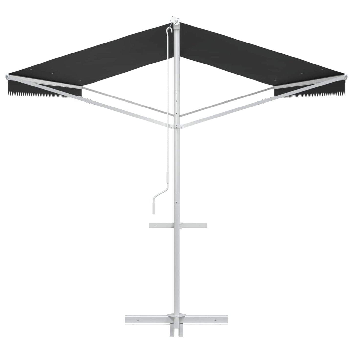 Fritstående markise 6 x 3 m Polyester Antracit