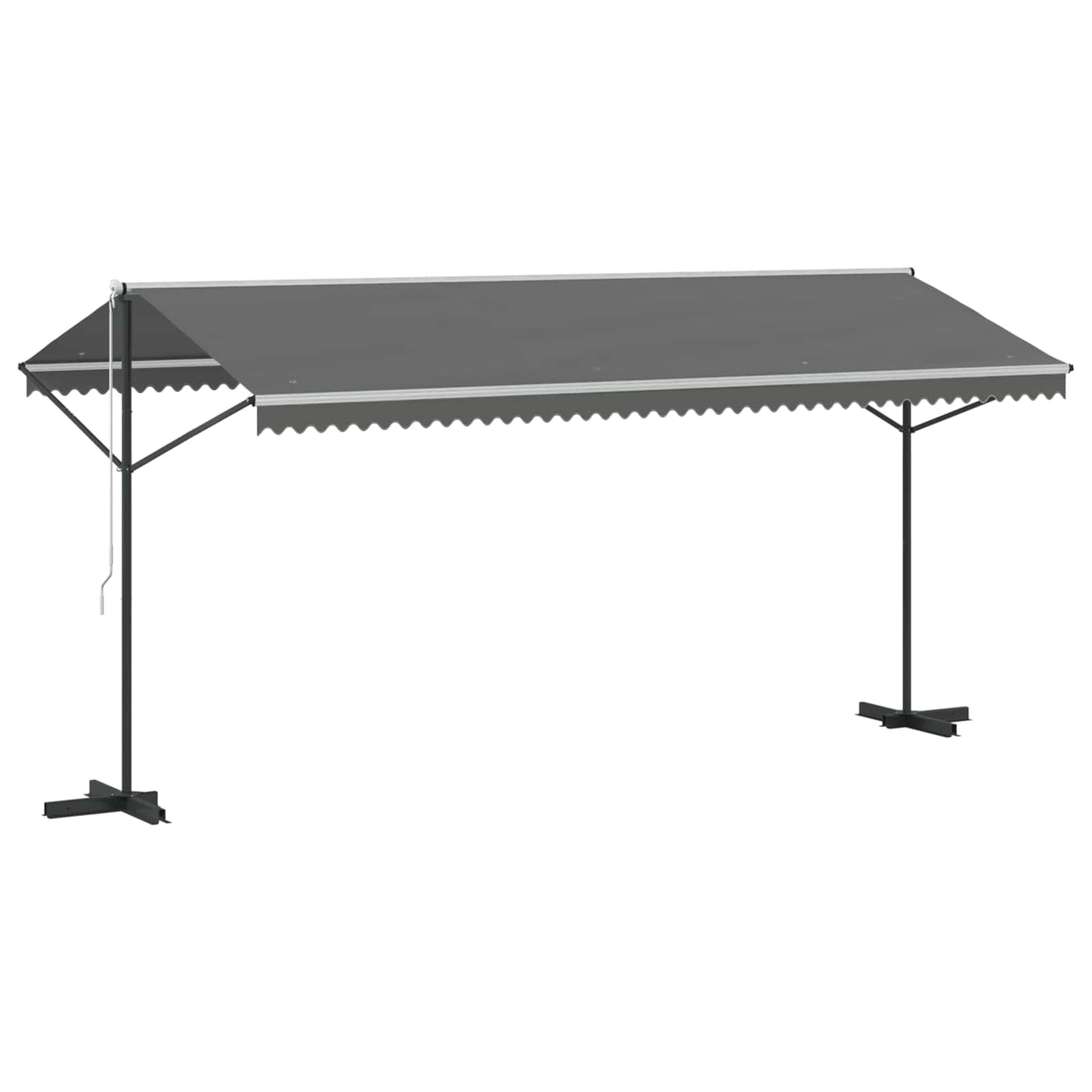 Fritstående markise 5 x 3 m Polyester Grå