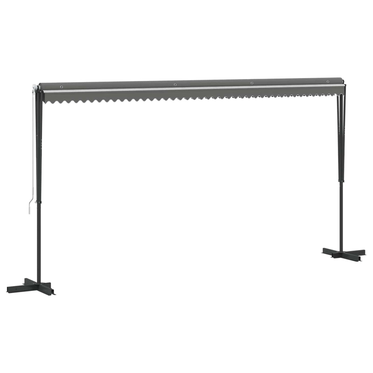 Fritstående markise 5 x 3 m Polyester Grå