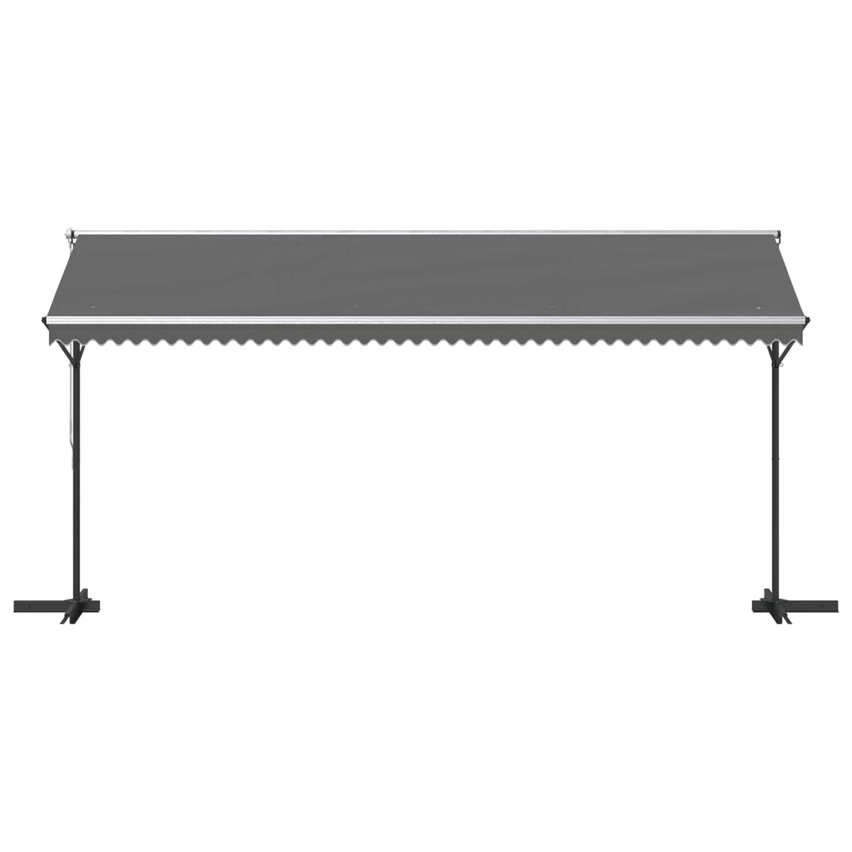 Fritstående markise 5 x 3 m Polyester Grå