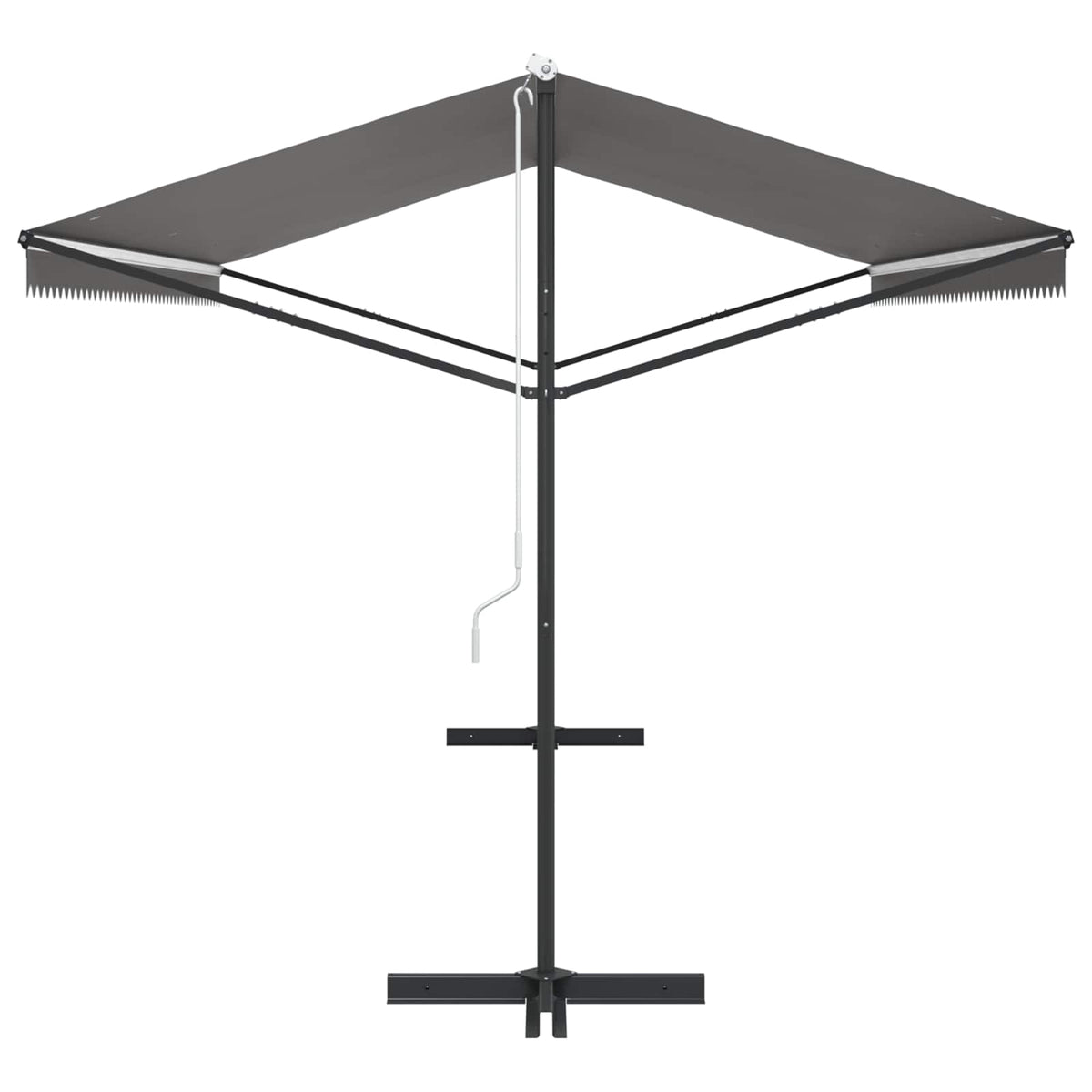 Fritstående markise 5 x 3 m Polyester Grå