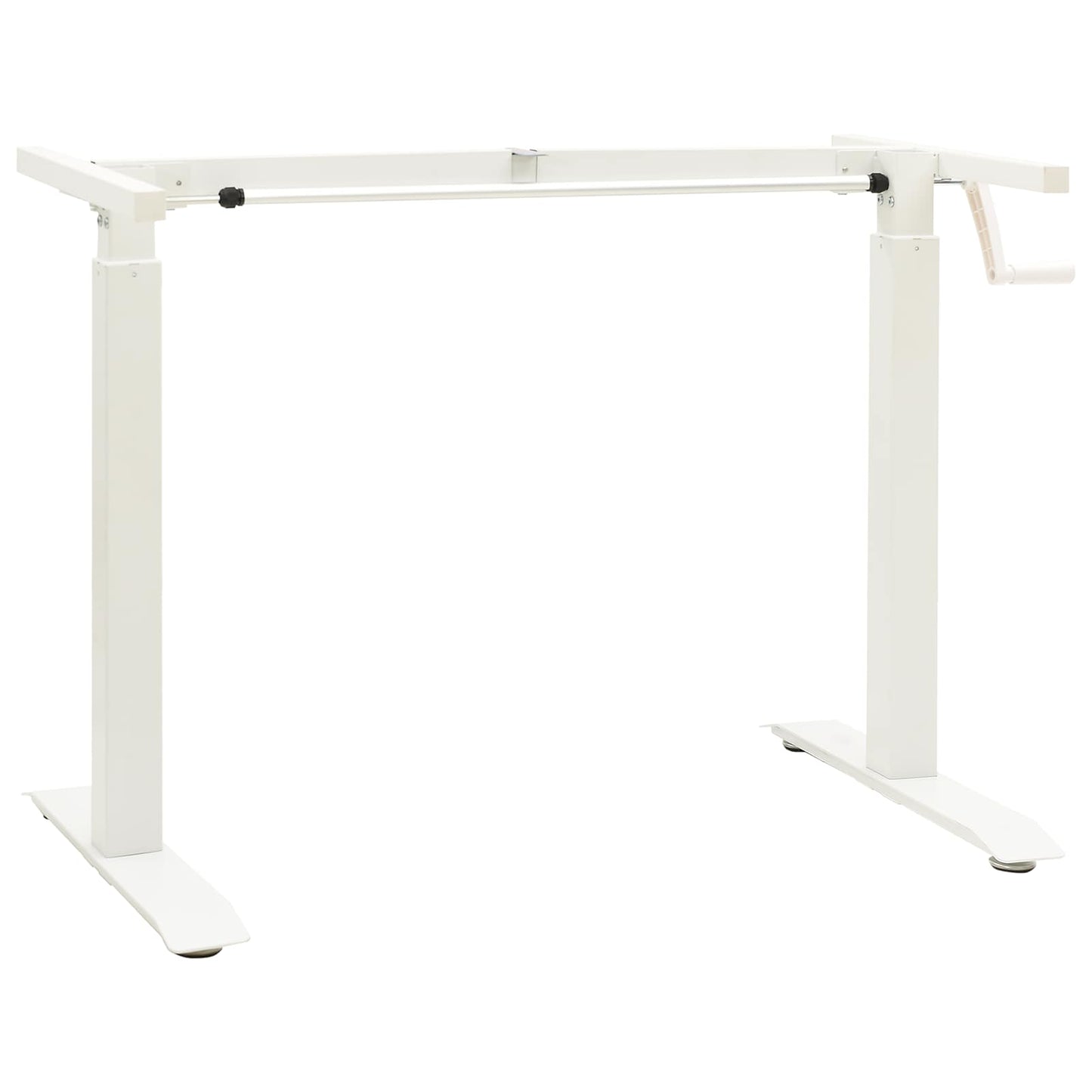 Bord med opbevaring Hvid og Naturlig 120 x 60 cm Massivt Eg Træ