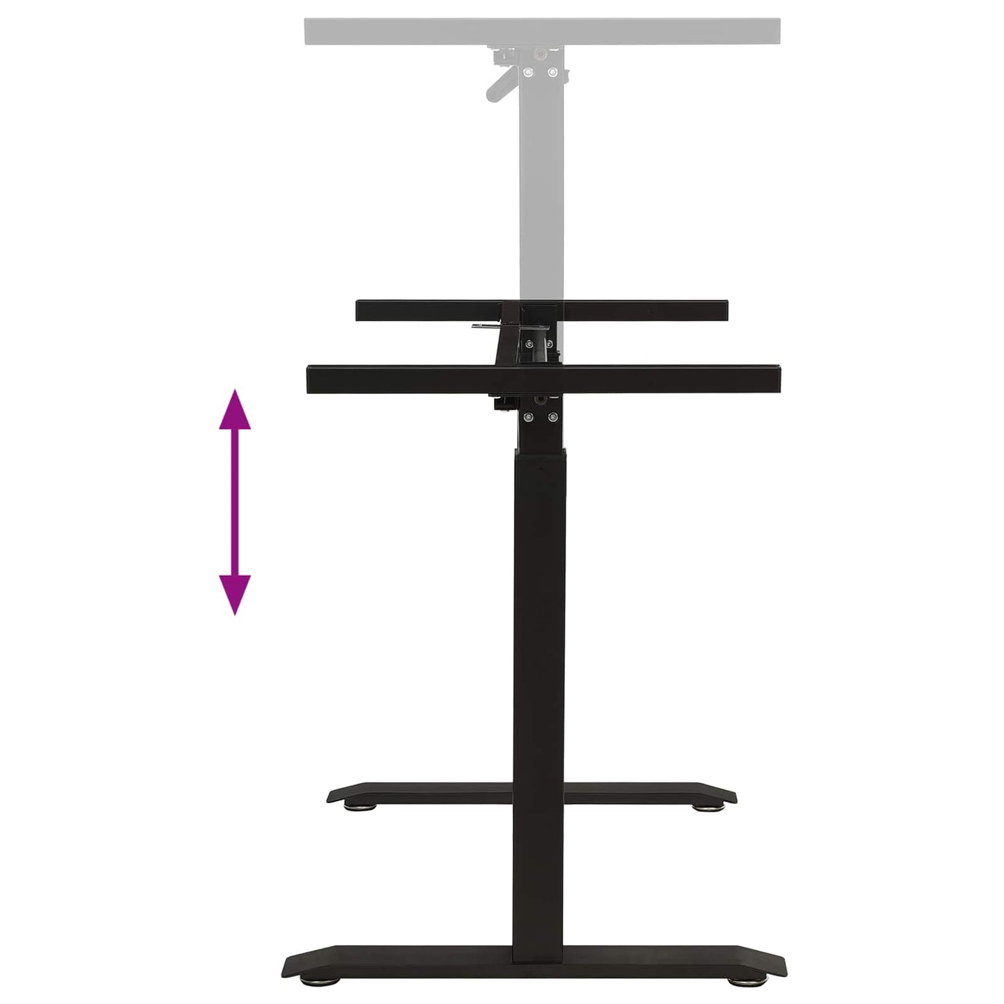 Bord med opbevaring Sort og naturlig 120 x 60 cm Massivt Eg Træ