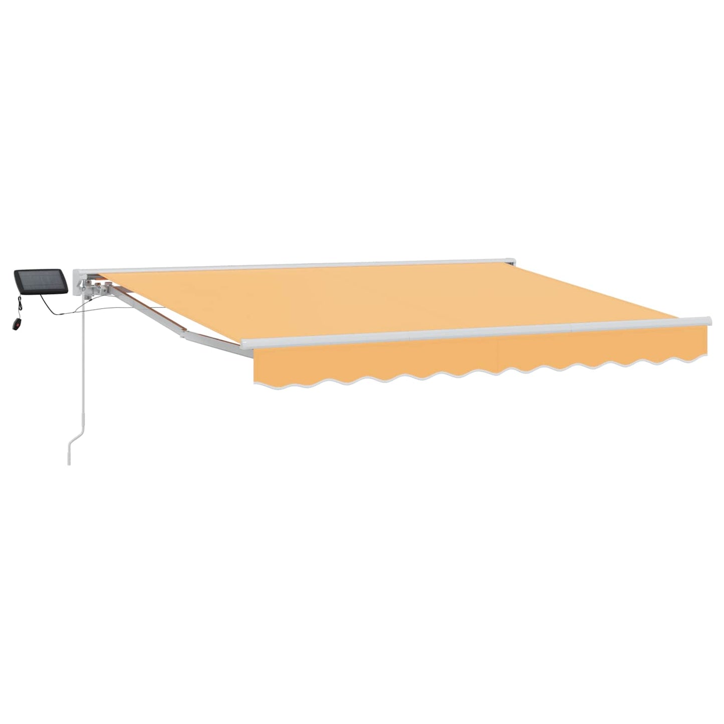 Manuel markise-ramme med LED-lys Sandfarvet 3,5 x 2 m