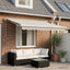 Udtrækkelig markise Lys Grå og Hvid 350 x 250 cm
