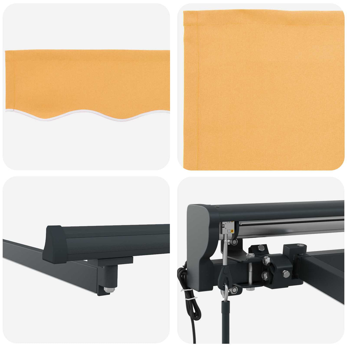 Elektrisk Utrækkelig Markise Sandfarvet 3 x 2,5 m