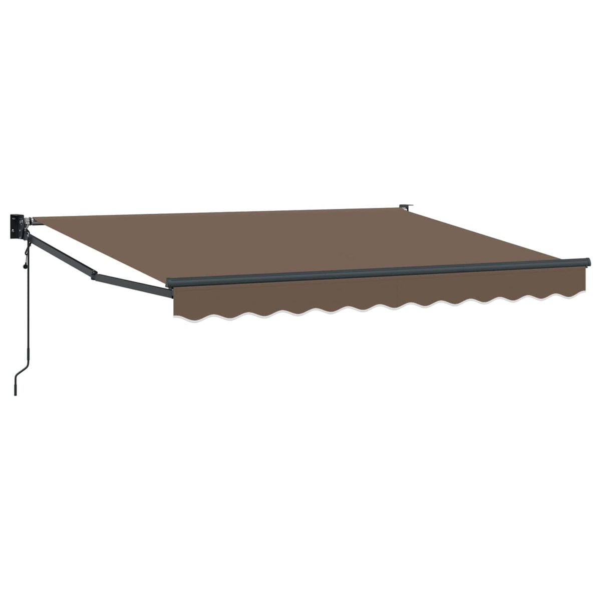 Udtrækkelig markise Gråbrun 3,5 x 2,5 m Polyester og metal