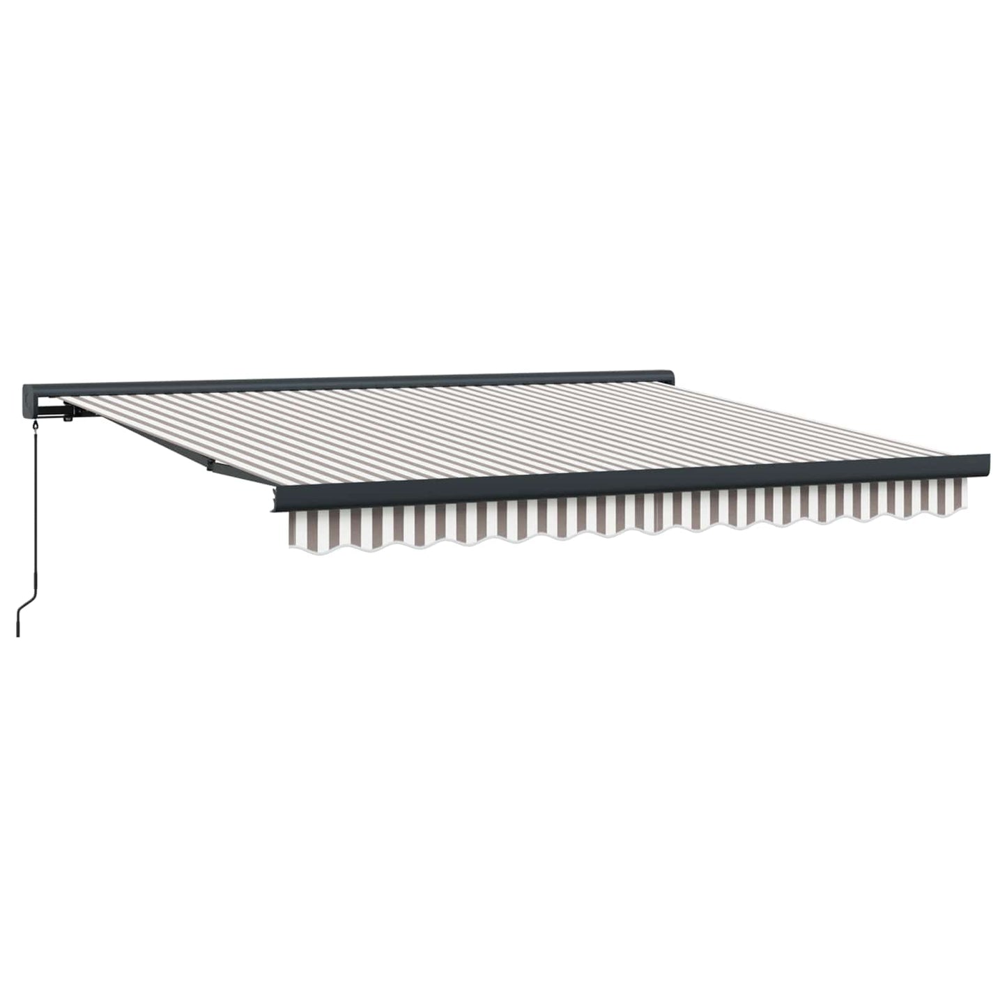 Udtrækkelig markise Lys Grå og Hvid 350 x 250 cm