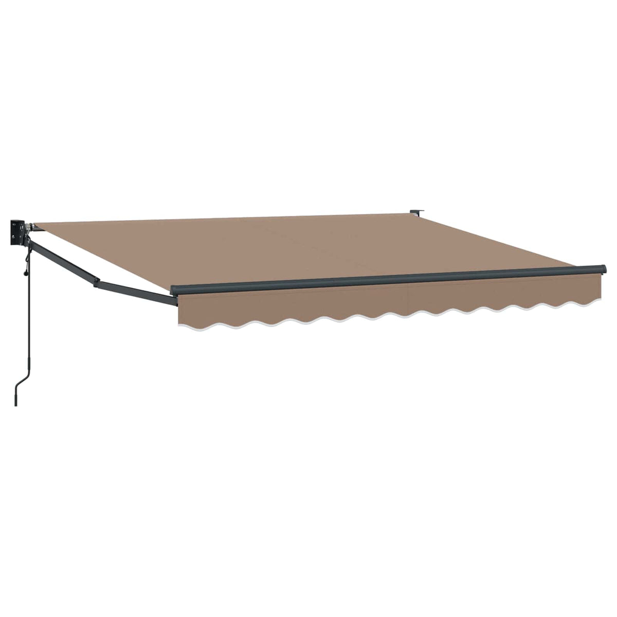 Udtrækkelig markise Gråbrun 4 × 3 m Polyester og metal