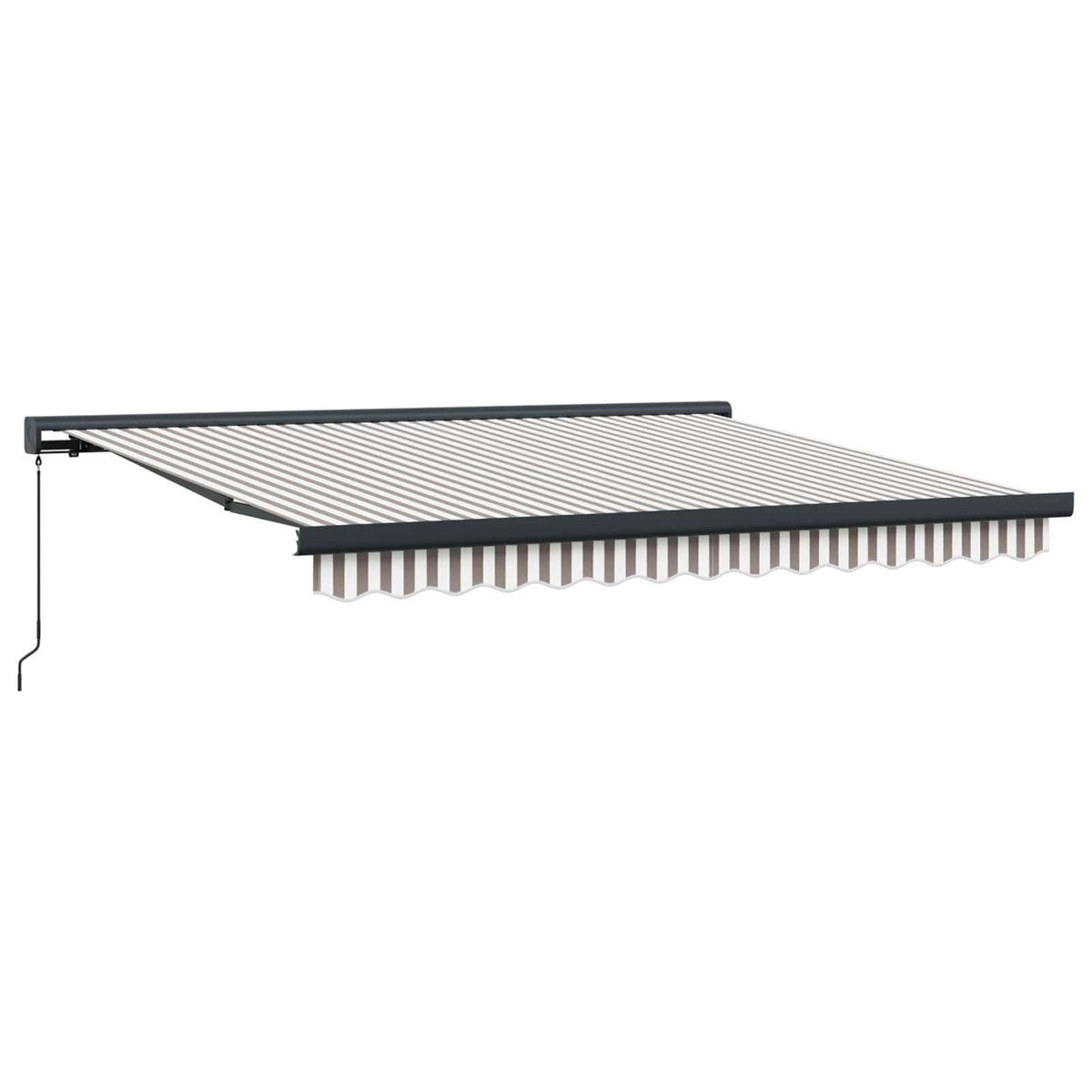 Udtrækkelig markise Lys Grå og Hvid 400 × 300 cm
