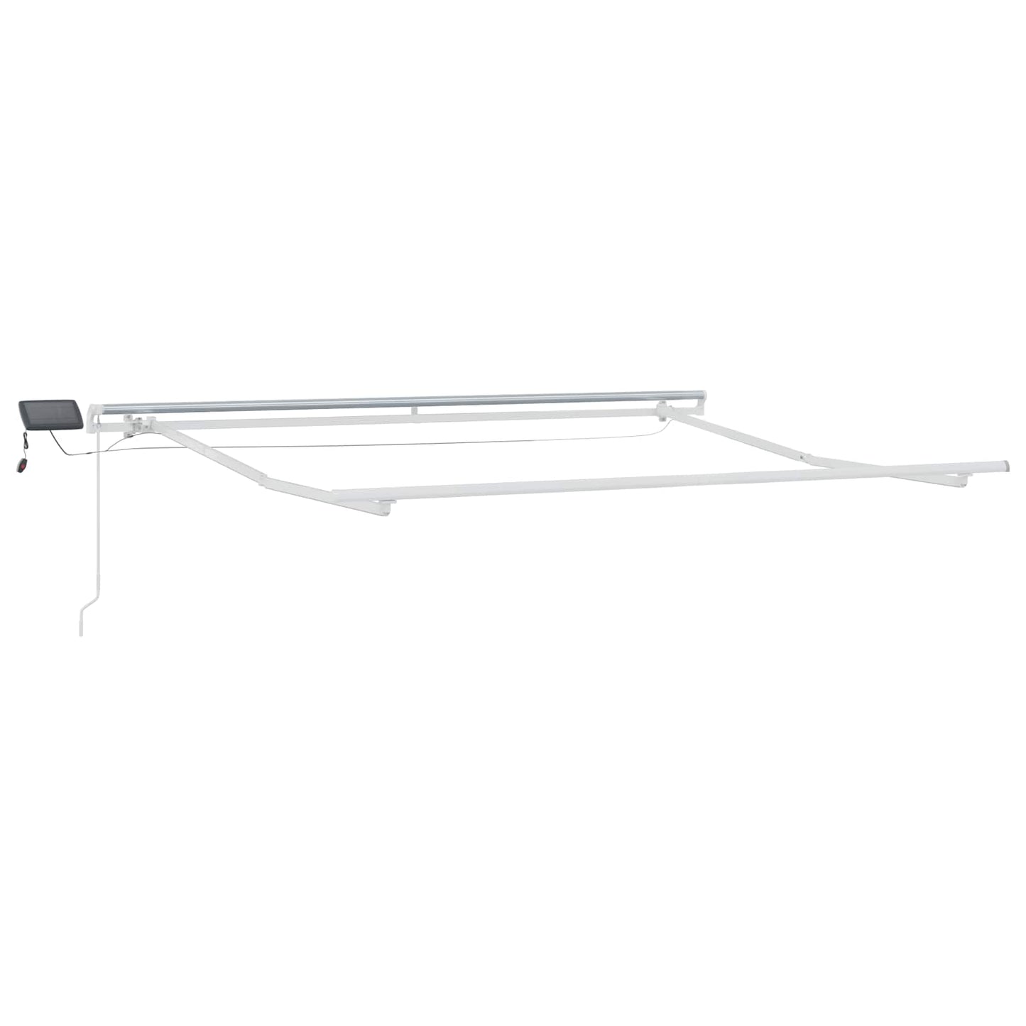Udtrækkelig markise Lys Grå og Hvid 400 × 350 cm
