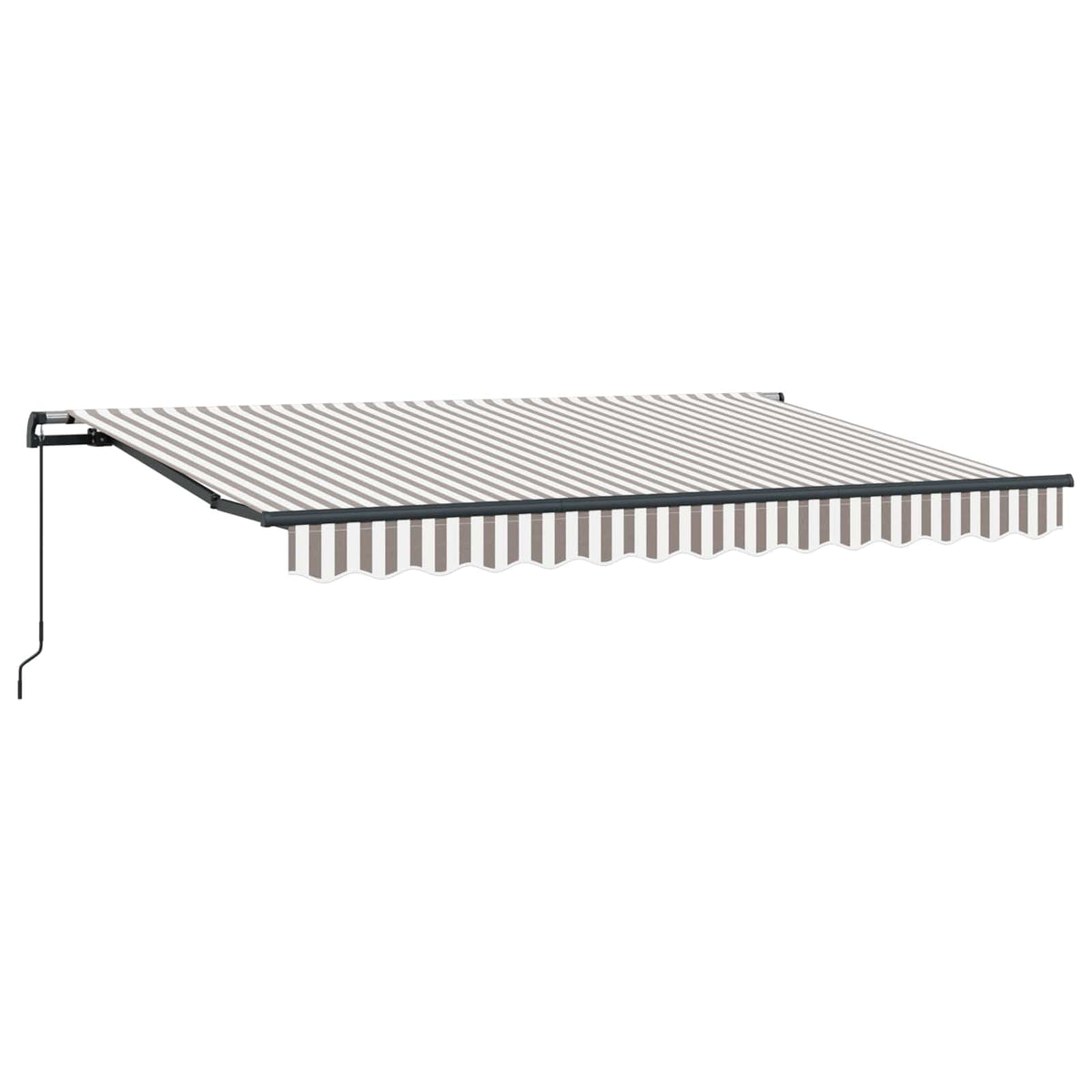 Udtrækkelig markise Lys Grå og Hvid 400 × 350 cm
