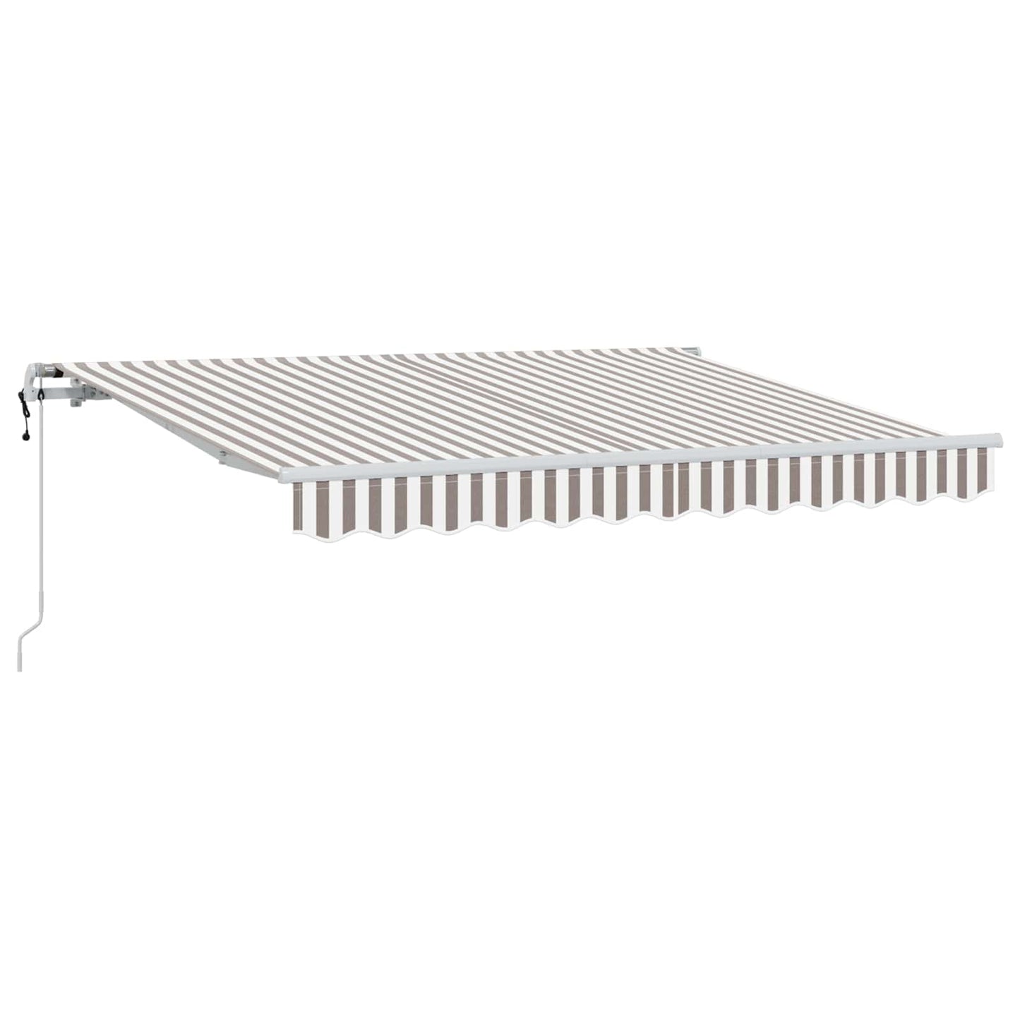 Udtrækkelig markise Lys Grå og Hvid 450 × 300 cm