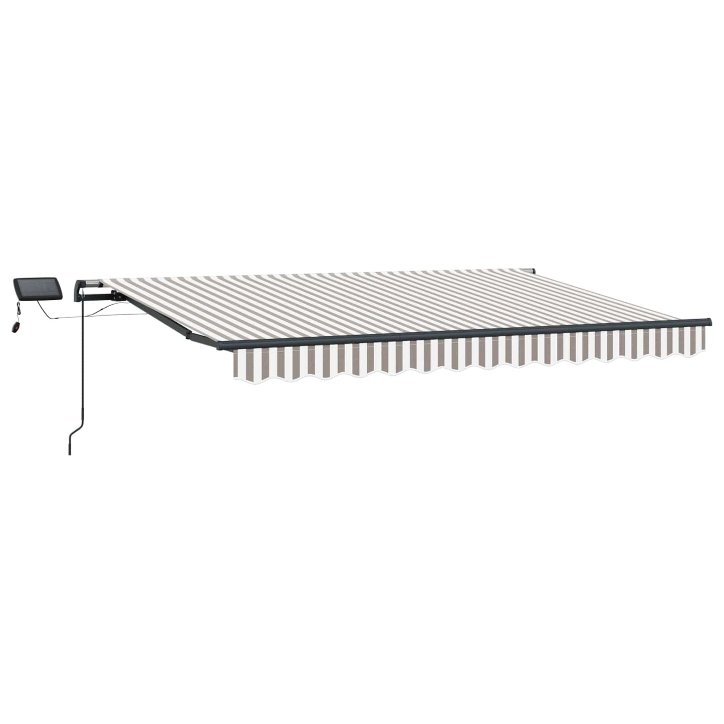 Udtrækkelig markise Lys Grå og Hvid 450 × 300 cm