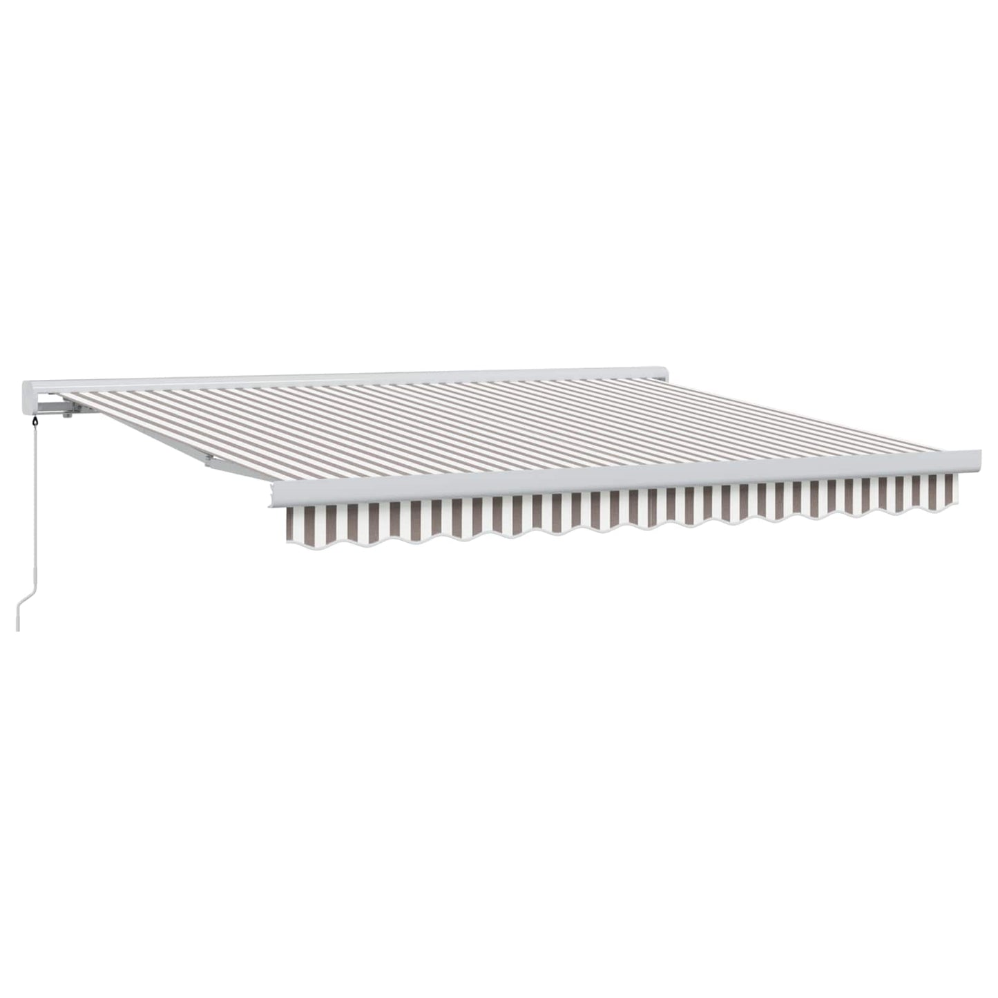 Udtrækkelig markise Lys Grå og Hvid 450 × 300 cm