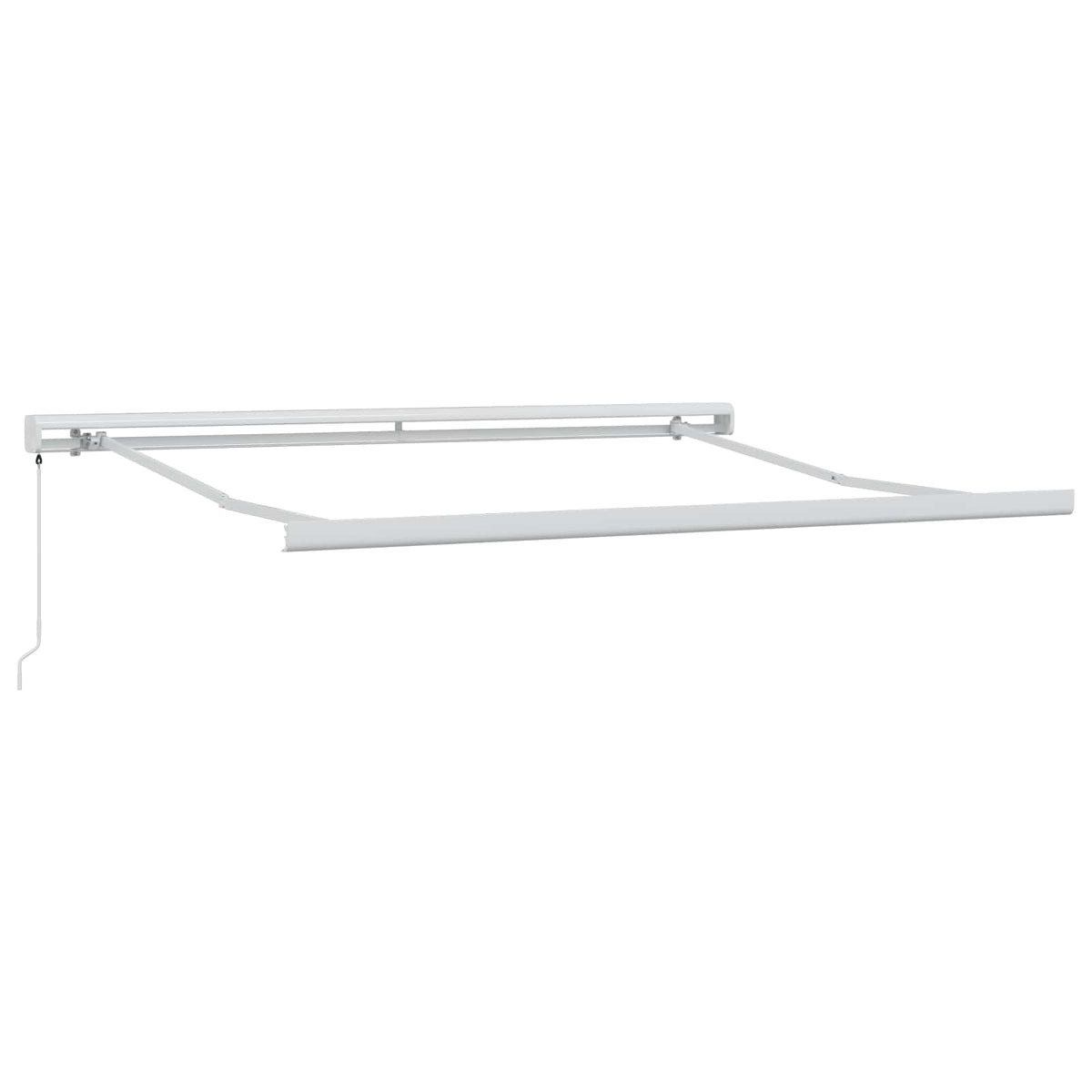Udtrækkelig markise Lys Grå og Hvid 450 × 300 cm
