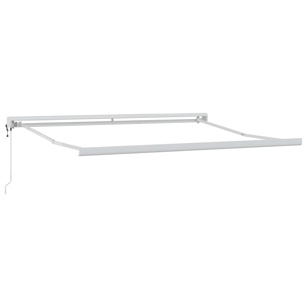 Udtrækkelig markise Lys Grå og Hvid 450 × 300 cm Stof og Metal