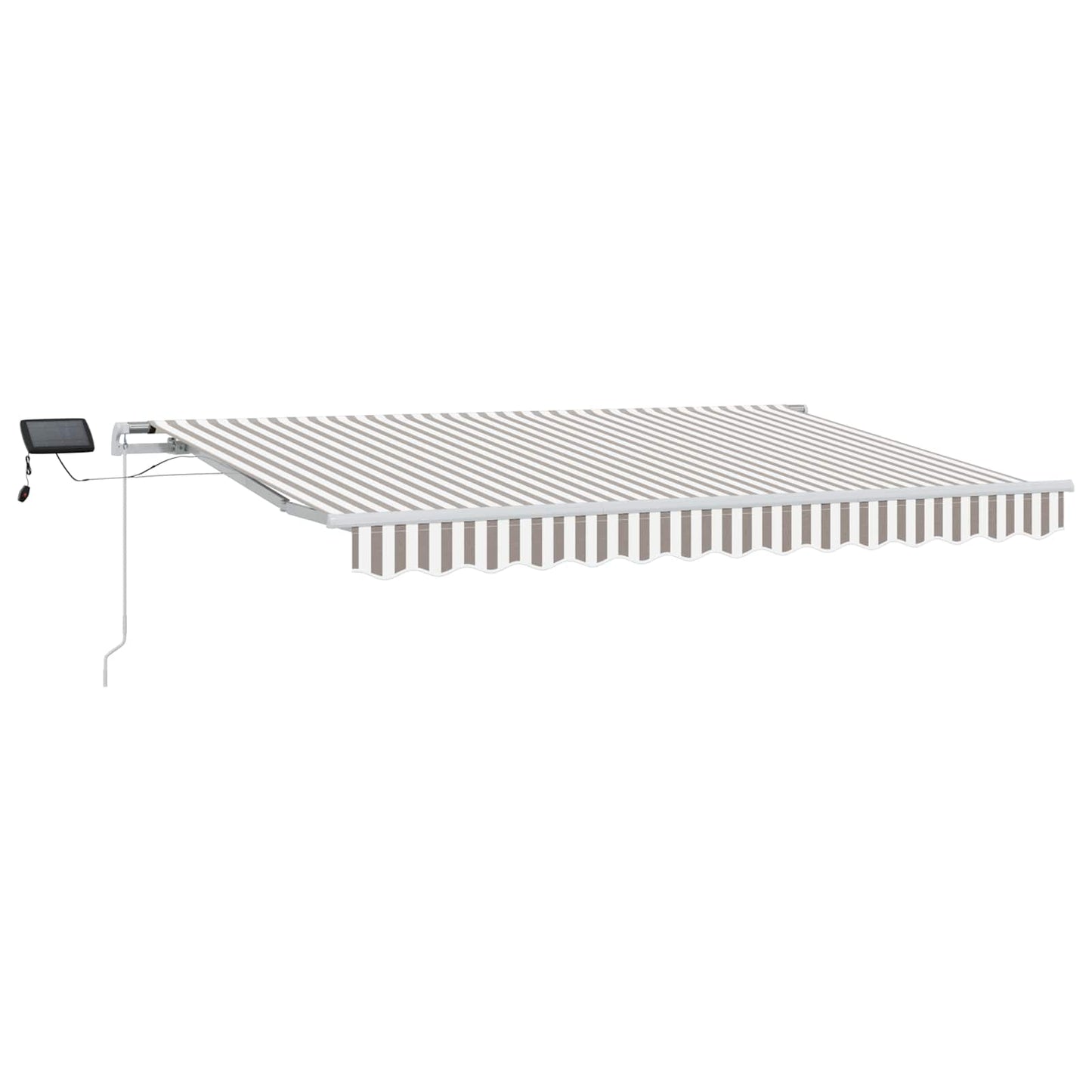 Udtrækkelig markise Lys Grå og Hvid 450 × 350 cm