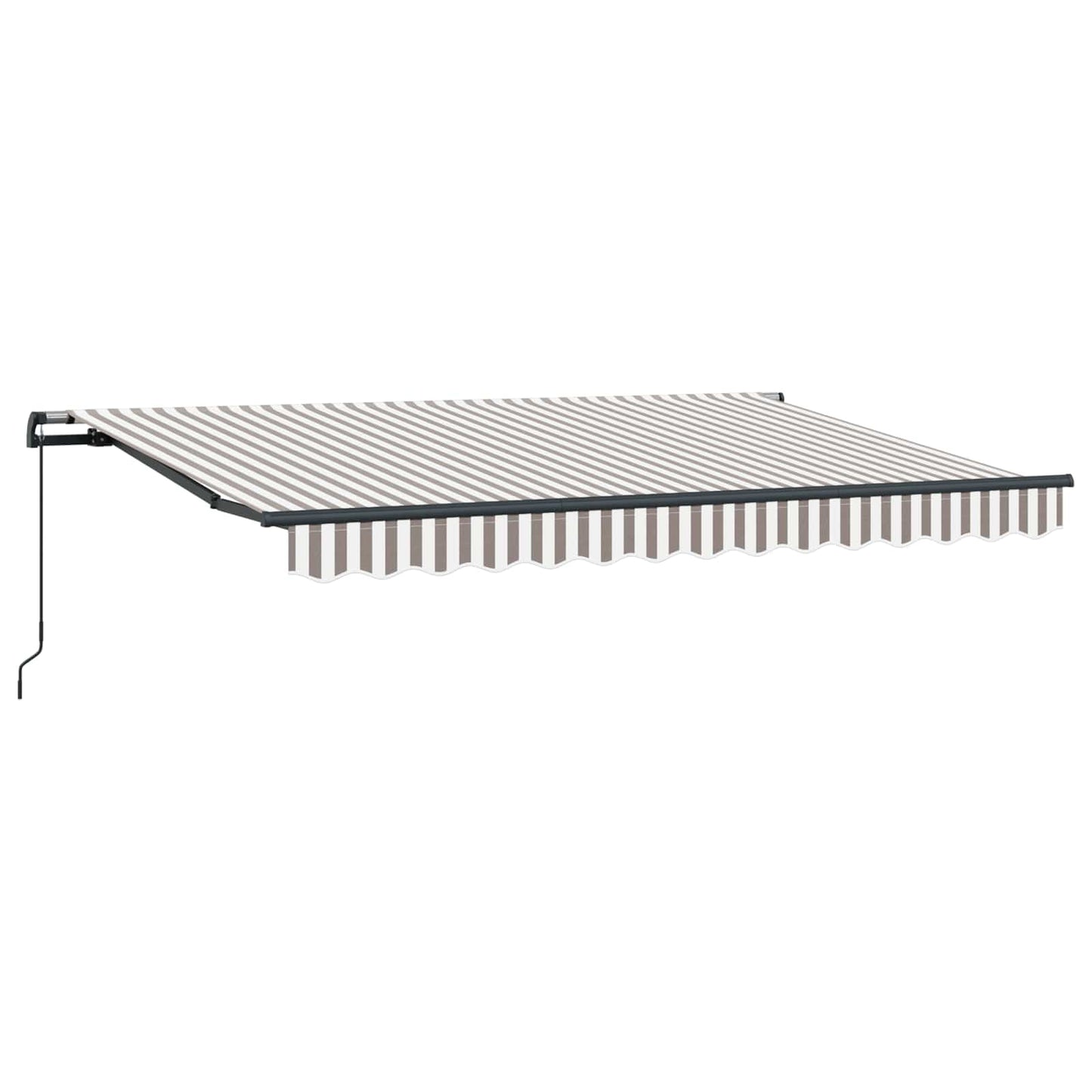 Udtrækkelig markise Lys Grå og Hvid 450 × 350 cm