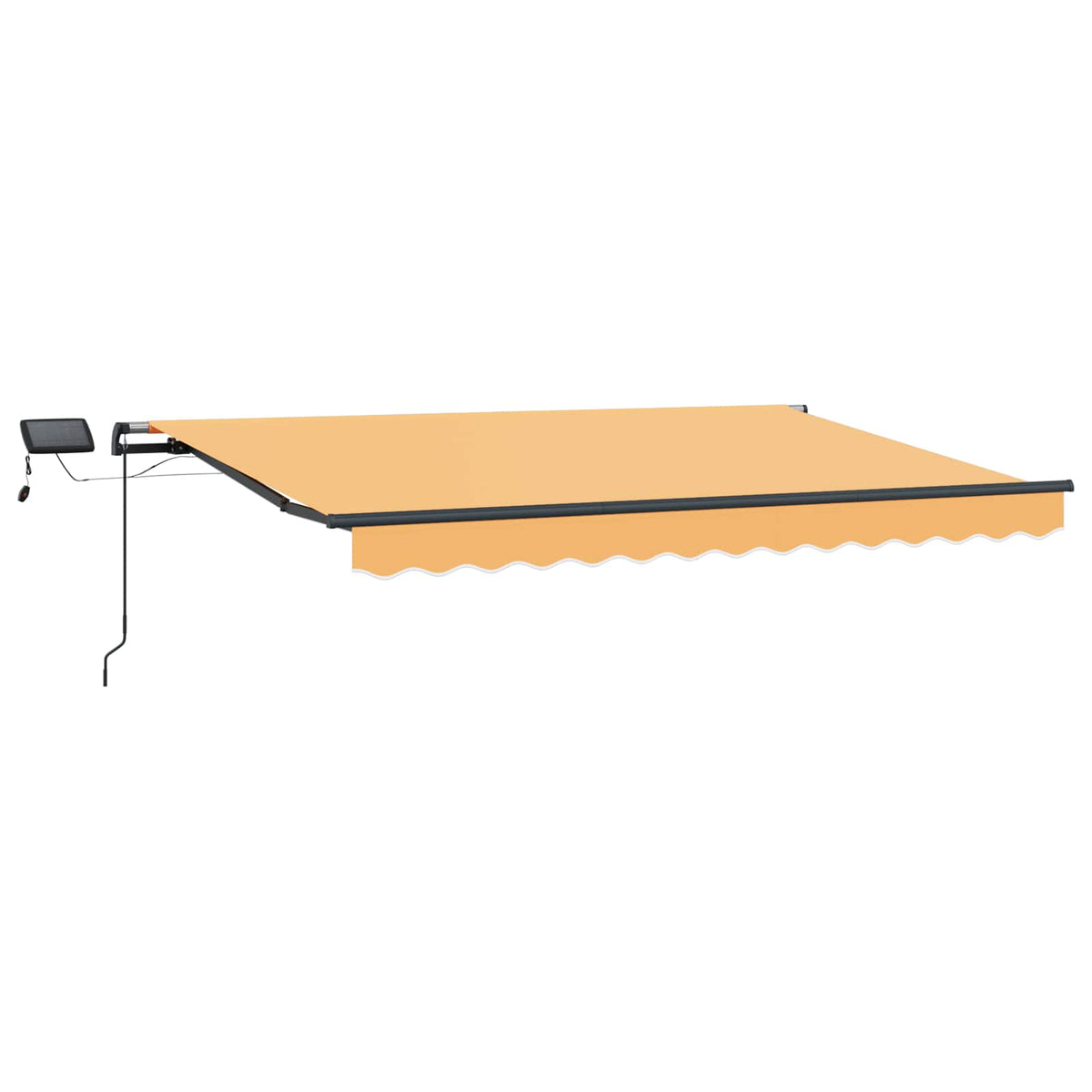 Udtrækkelig markise Sandfarvet 450 × 350 cm Stof og aluminium