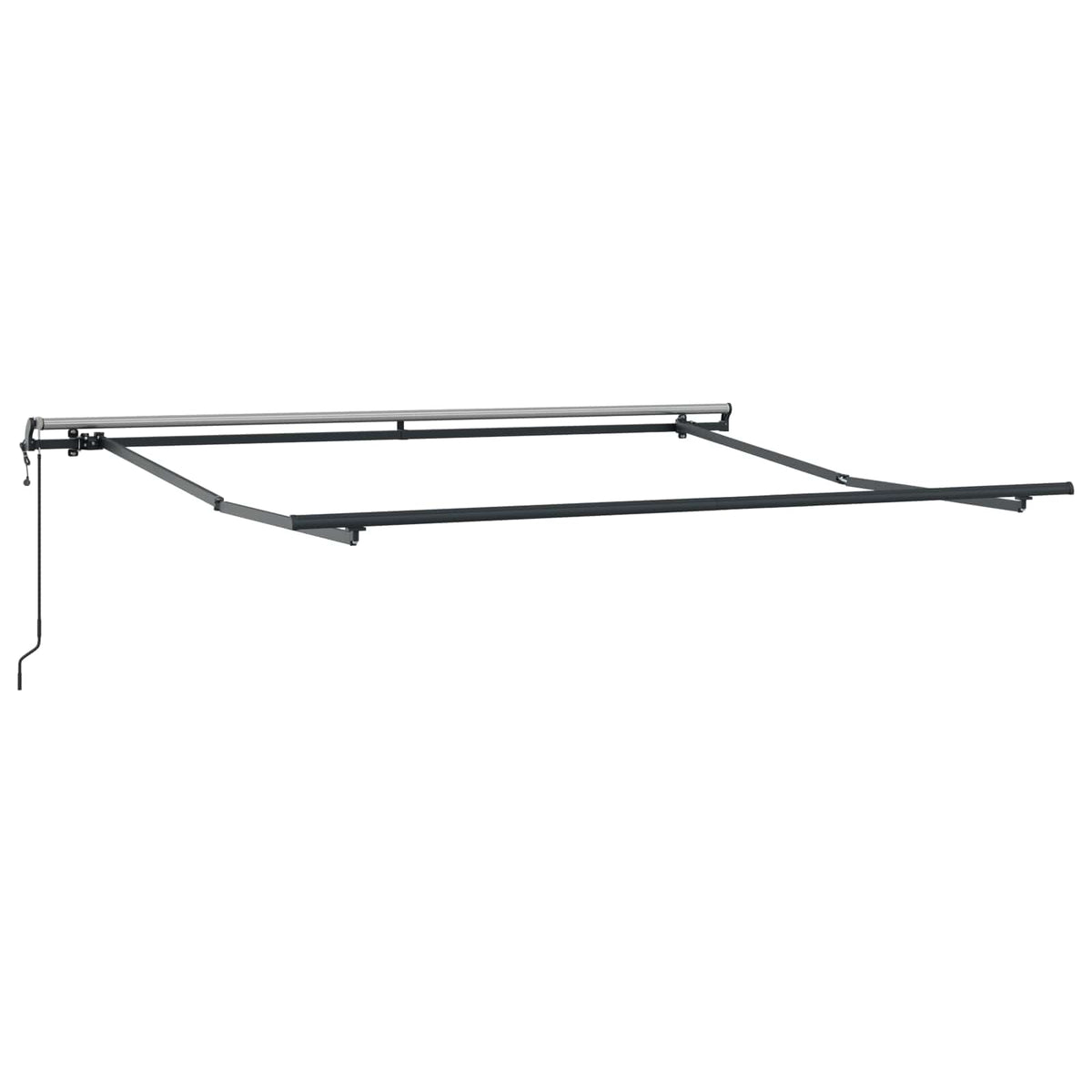 Udtrækkelig markise Lys Grå og Hvid 450 × 350 cm
