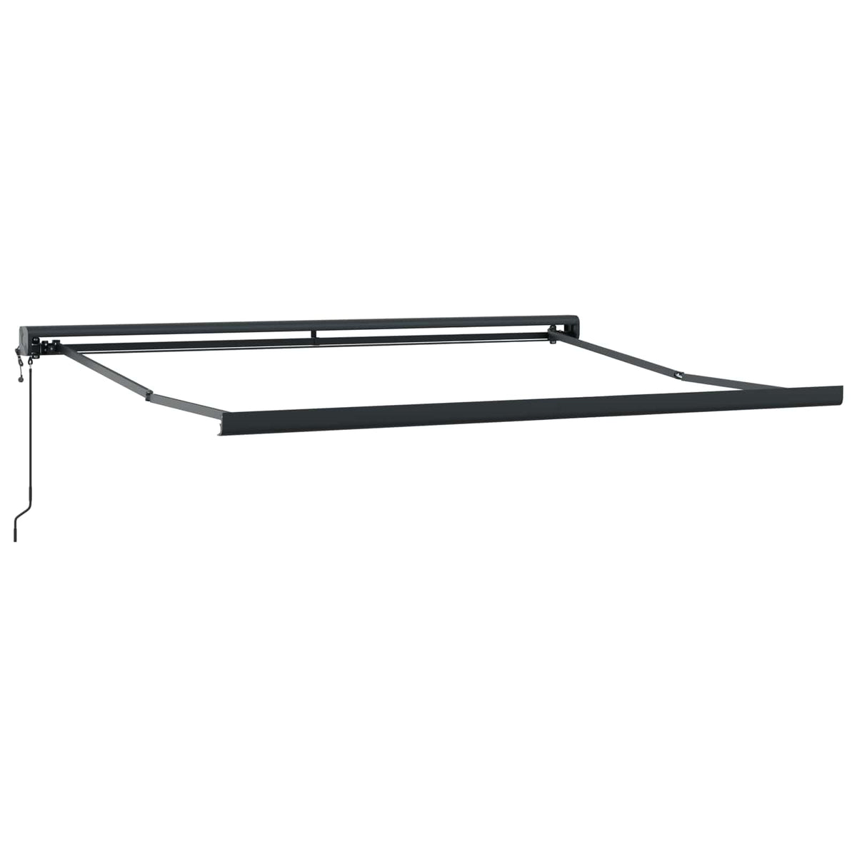 Udtrækkelig markise Lys Grå og Hvid 500 × 300 cm Stof og Metal