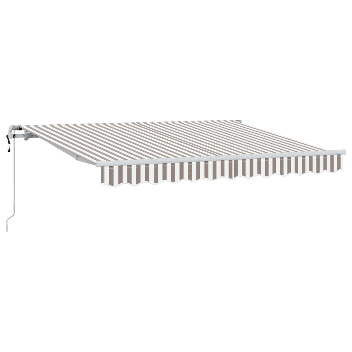 Udtrækkelig markise Lys Grå og Hvid 500 × 350 cm