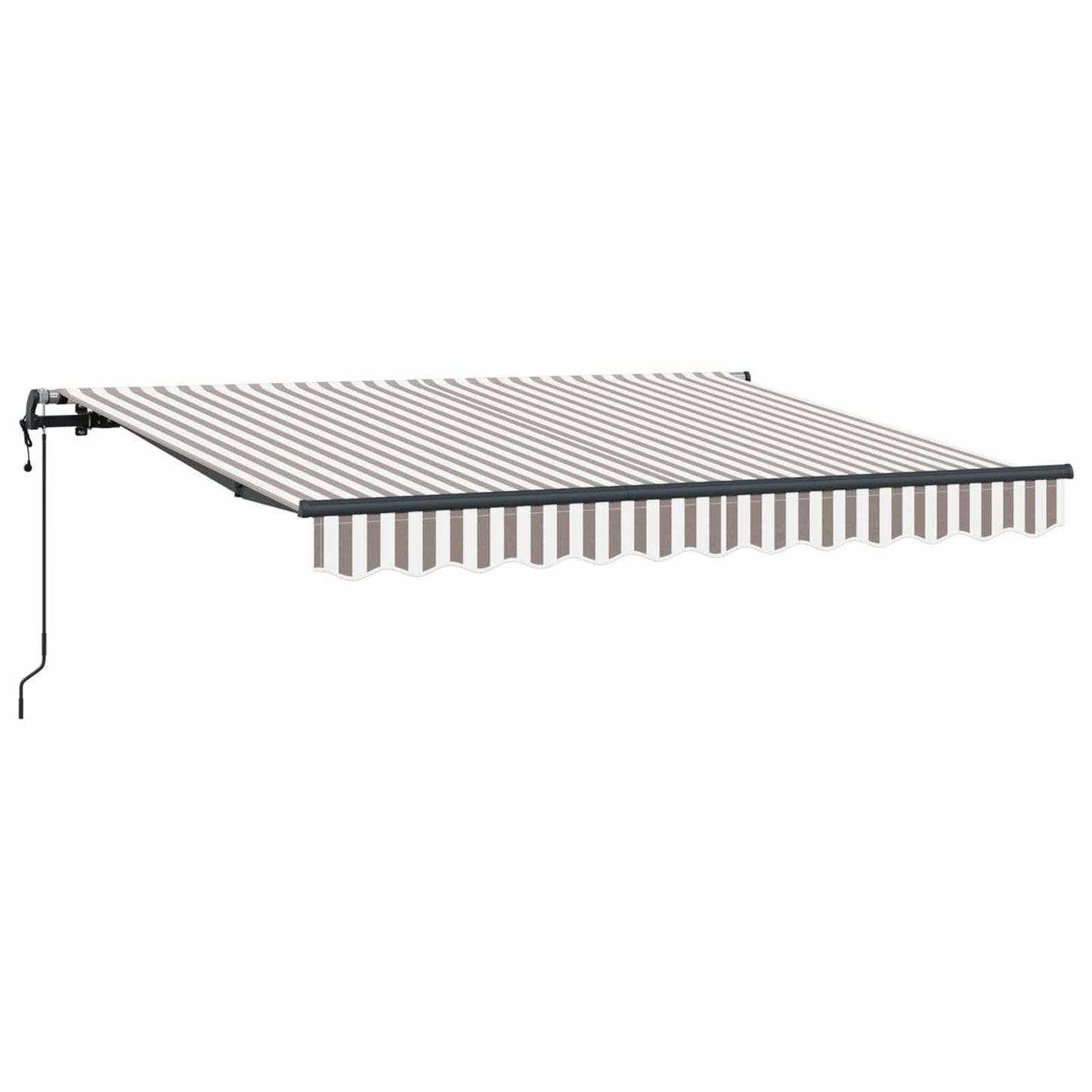 Udtrækkelig markise Lys Grå og Hvid 600 × 300 cm