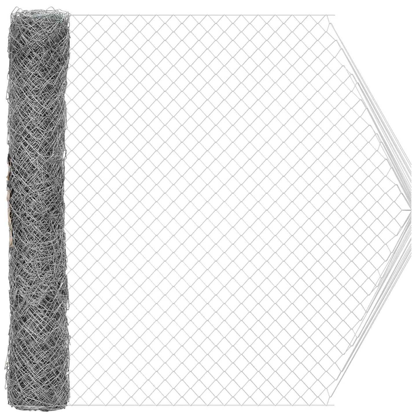 Maschendrahtzaun 2 x 10 m Glas Galvaniseret
