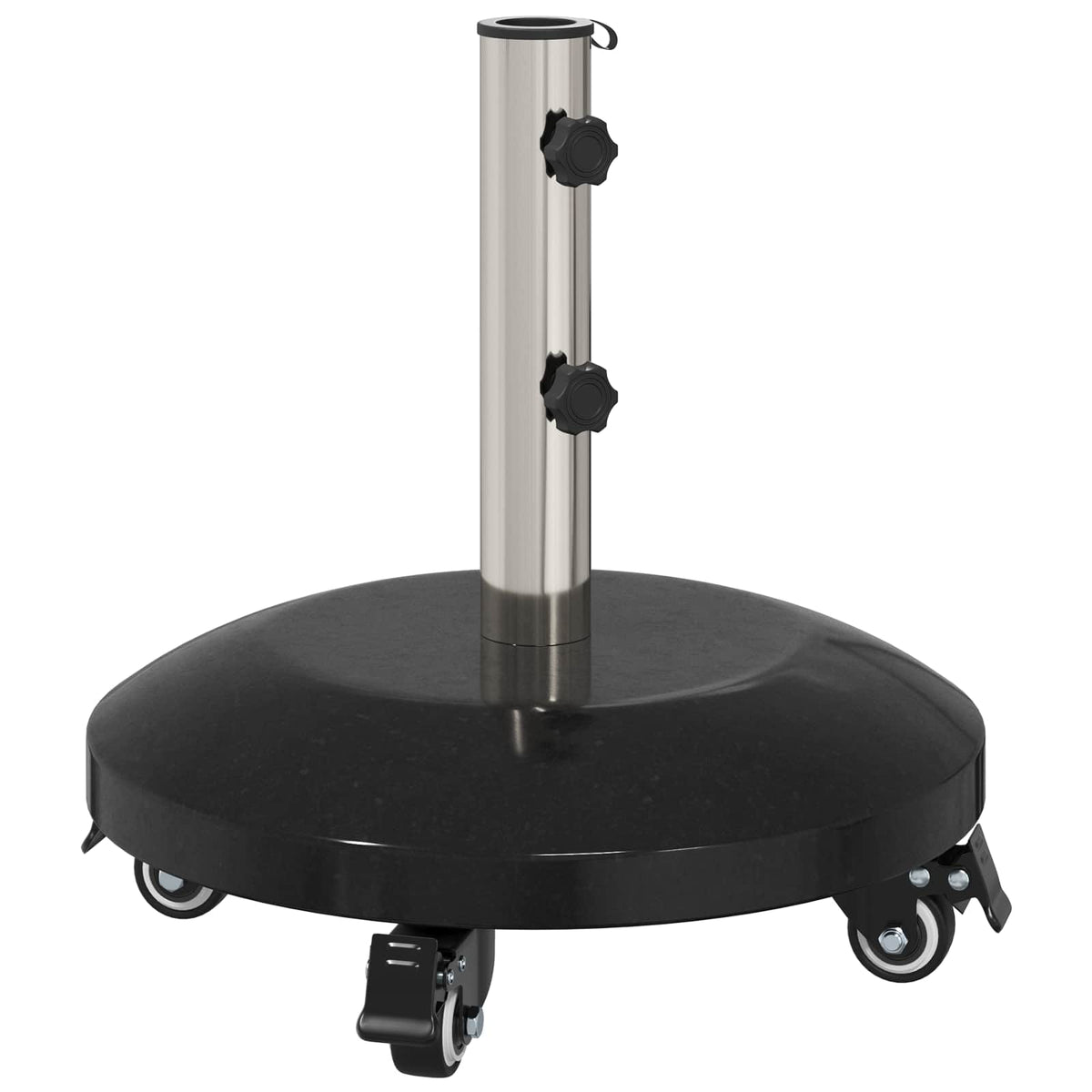 Granitsokkel med hjul til 40-50 mm mast 29 kg Sort