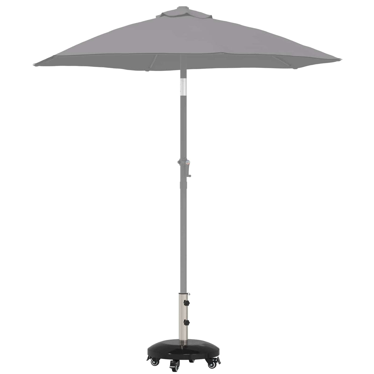 Granitsokkel med hjul til 40-50 mm mast 29 kg Sort