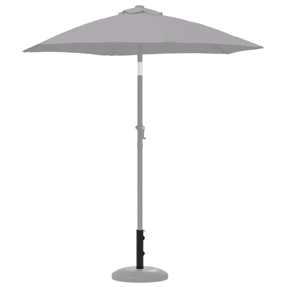 Parasolfodrør 0.6 kg Sort Jern for 40-50 mm Pole