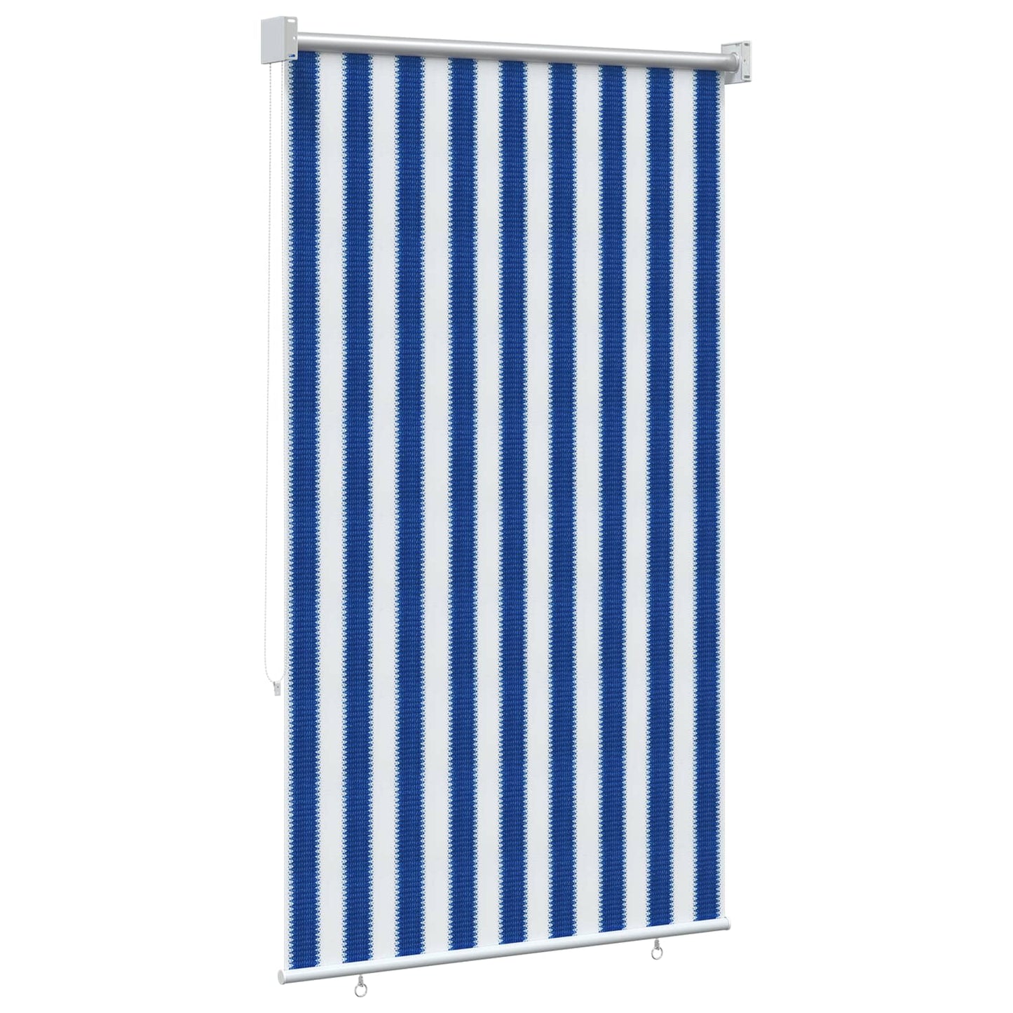 Udendørs rulleskærm 90% UV blok Blå og Hvid Stribet 60 x 140 cm