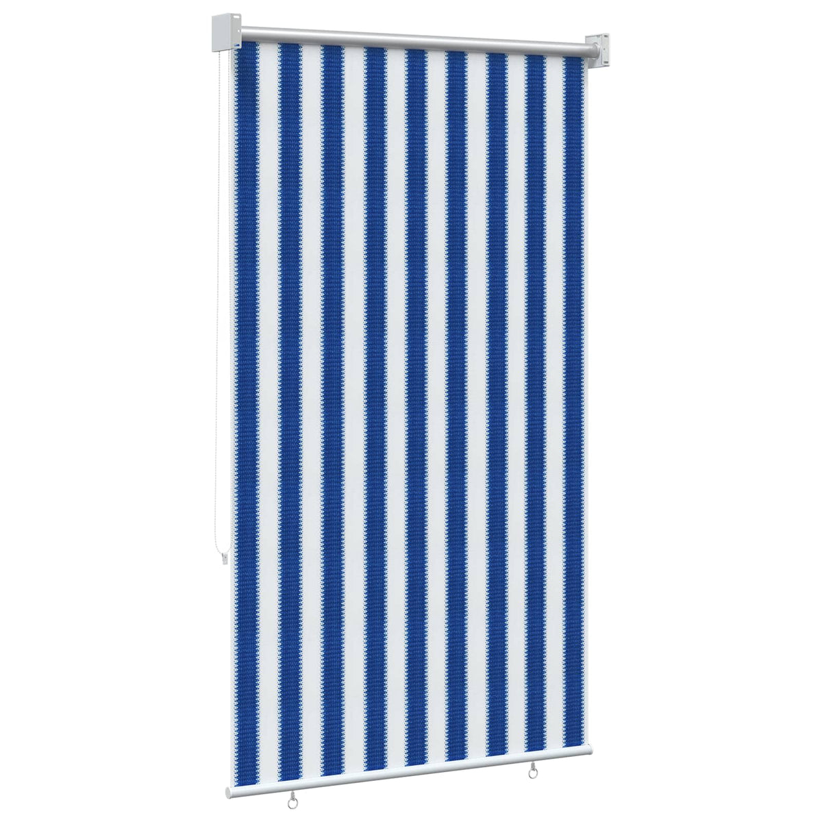 Udendørs rulleskærm 90% UV blok Blå og Hvid Stribet 80 x 140 cm