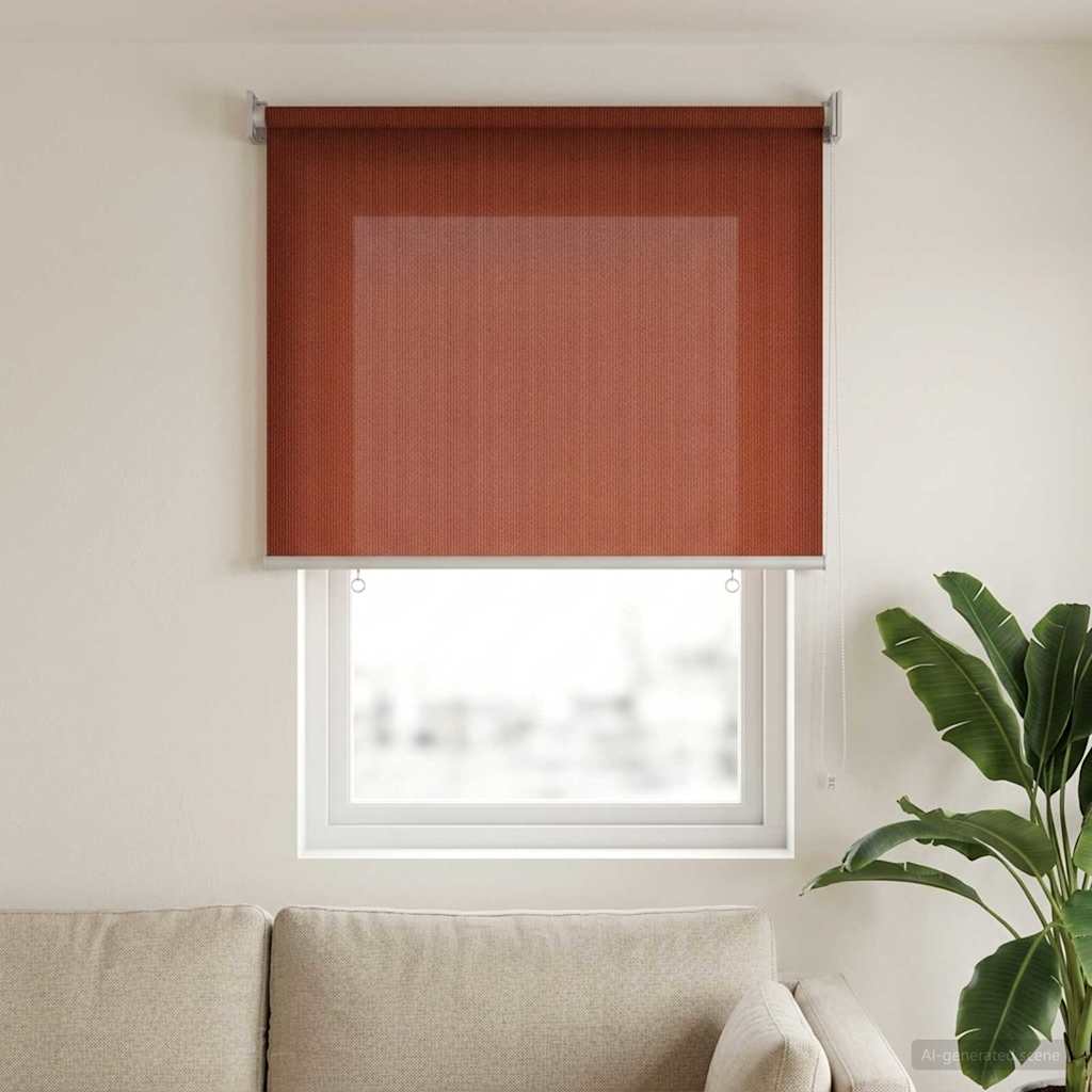 Udendørs rulleskærm 90% UV blok Terracotta 80 x 140 cm HDPE