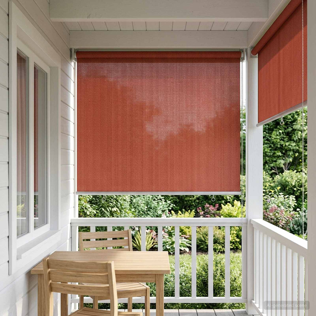 Udendørs rulleskærm 90% UV blok Terracotta 80 x 140 cm HDPE