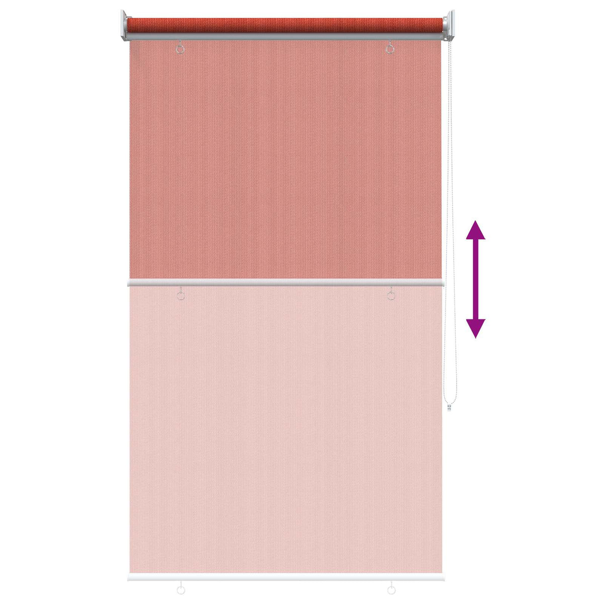 Udendørs rulleskærm 90% UV blok Terracotta 80 x 140 cm HDPE